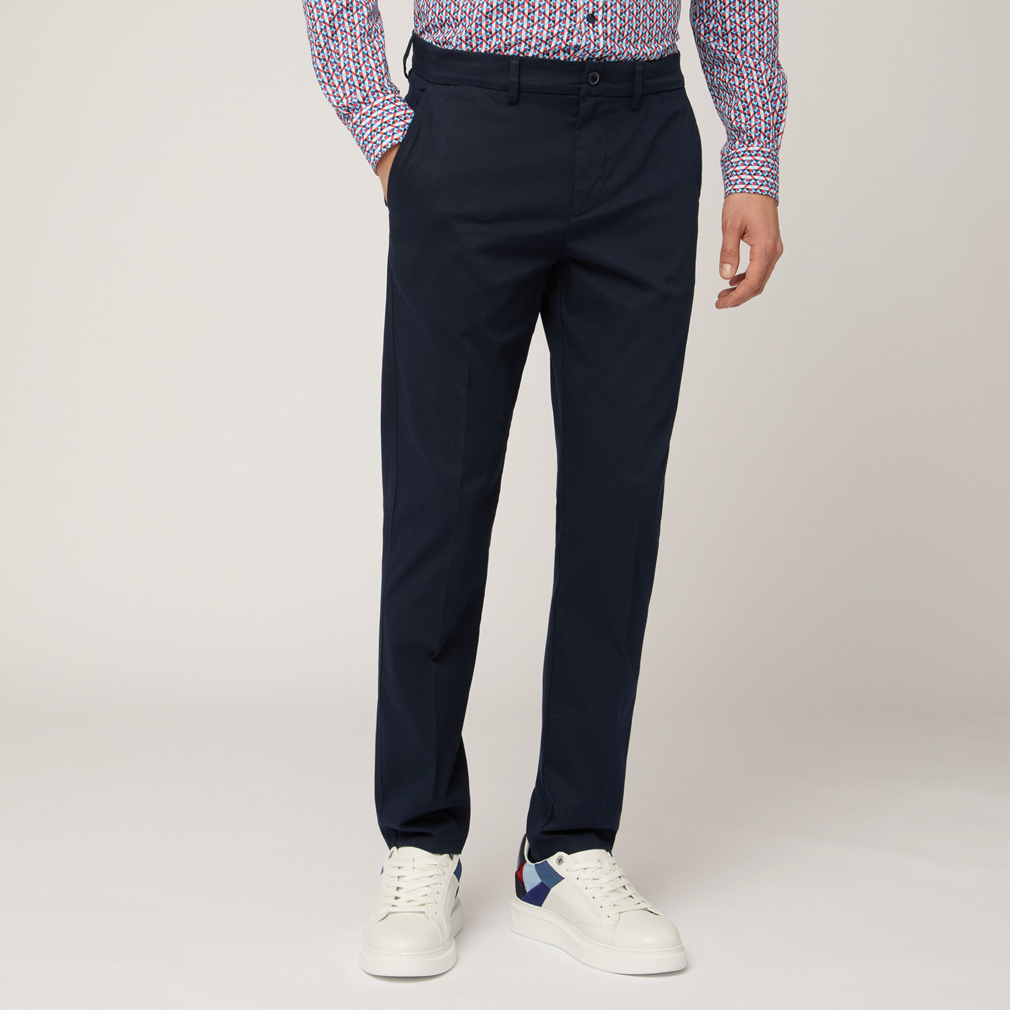 Pantaloni Chino Narrow Fit, Blu Navy, large image number 0