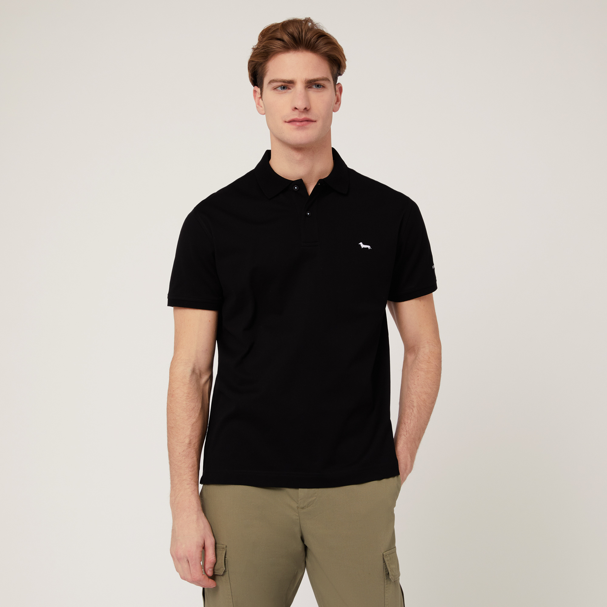 Polo Con Lettering E Logo, Nero, large image number 0