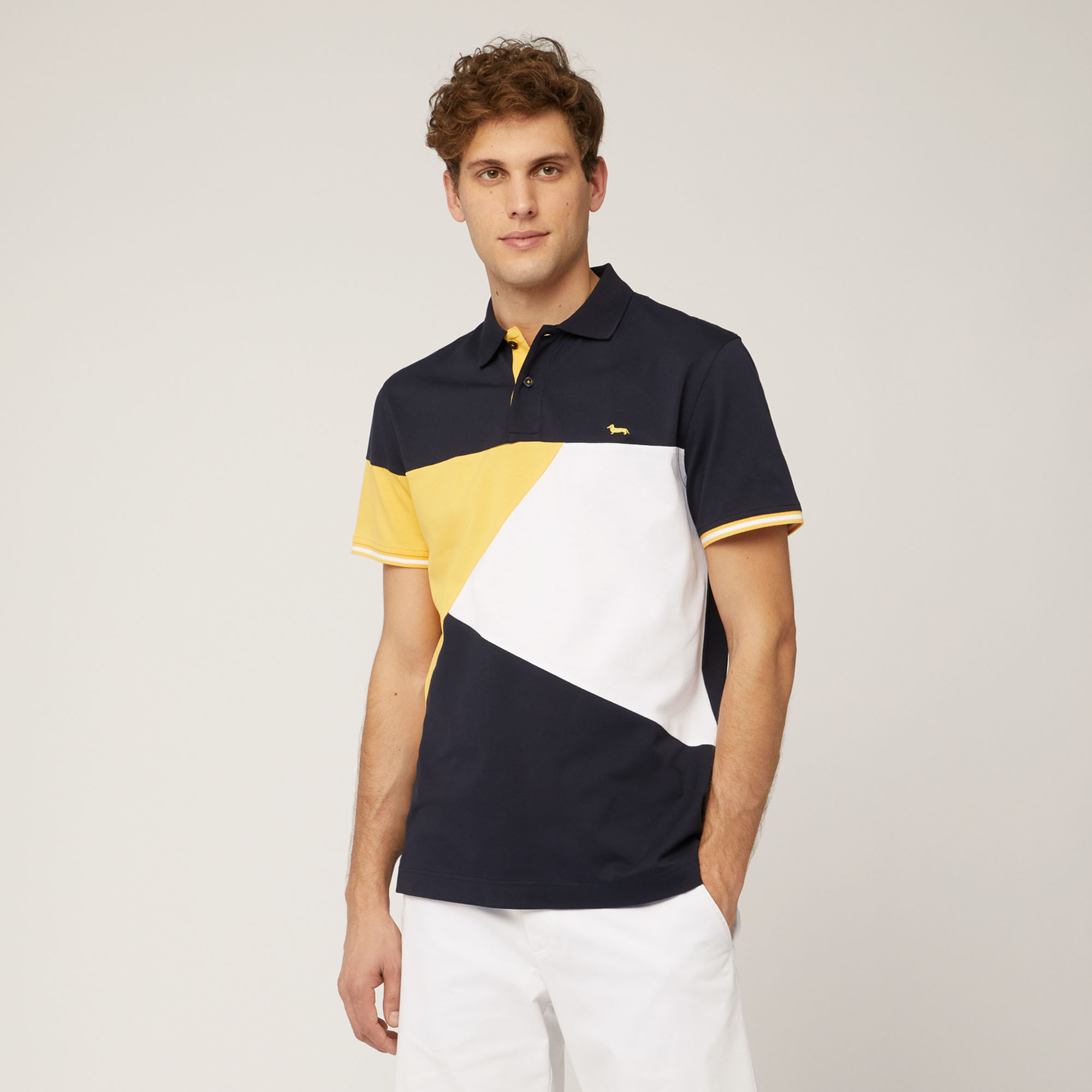 Polo Color Block, Blu Navy, large image number 0