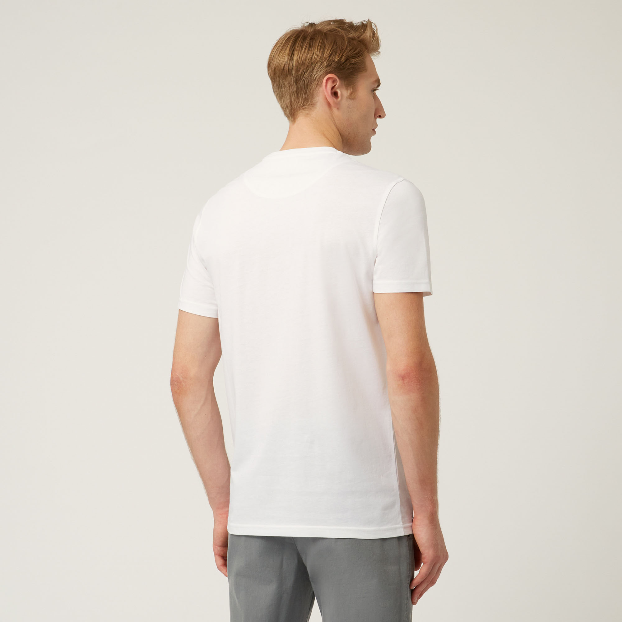 T-shirt Essentials in cotone tinta unita, Bianco, large image number 1