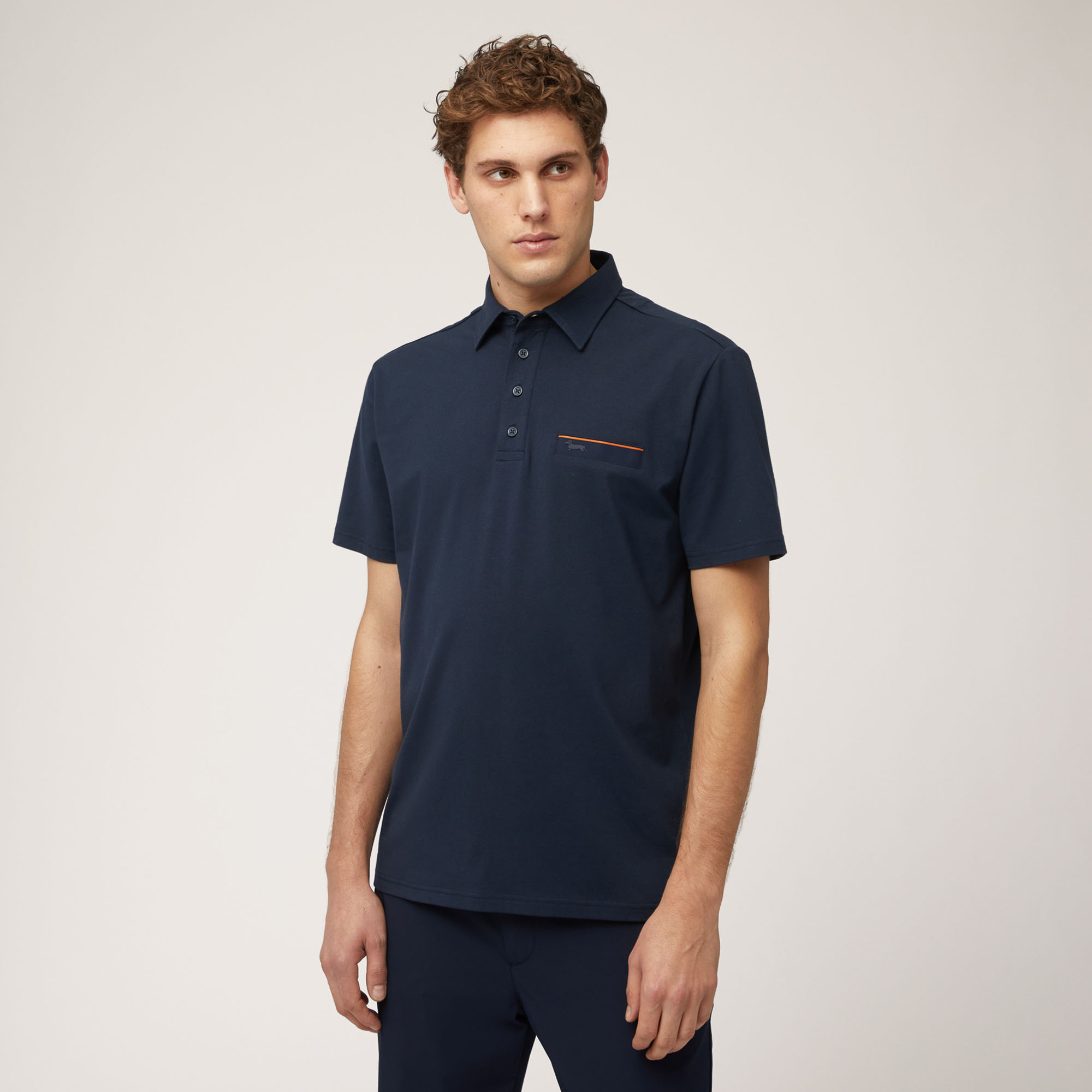 Polo Con Taschino, Blu Navy, large image number 0