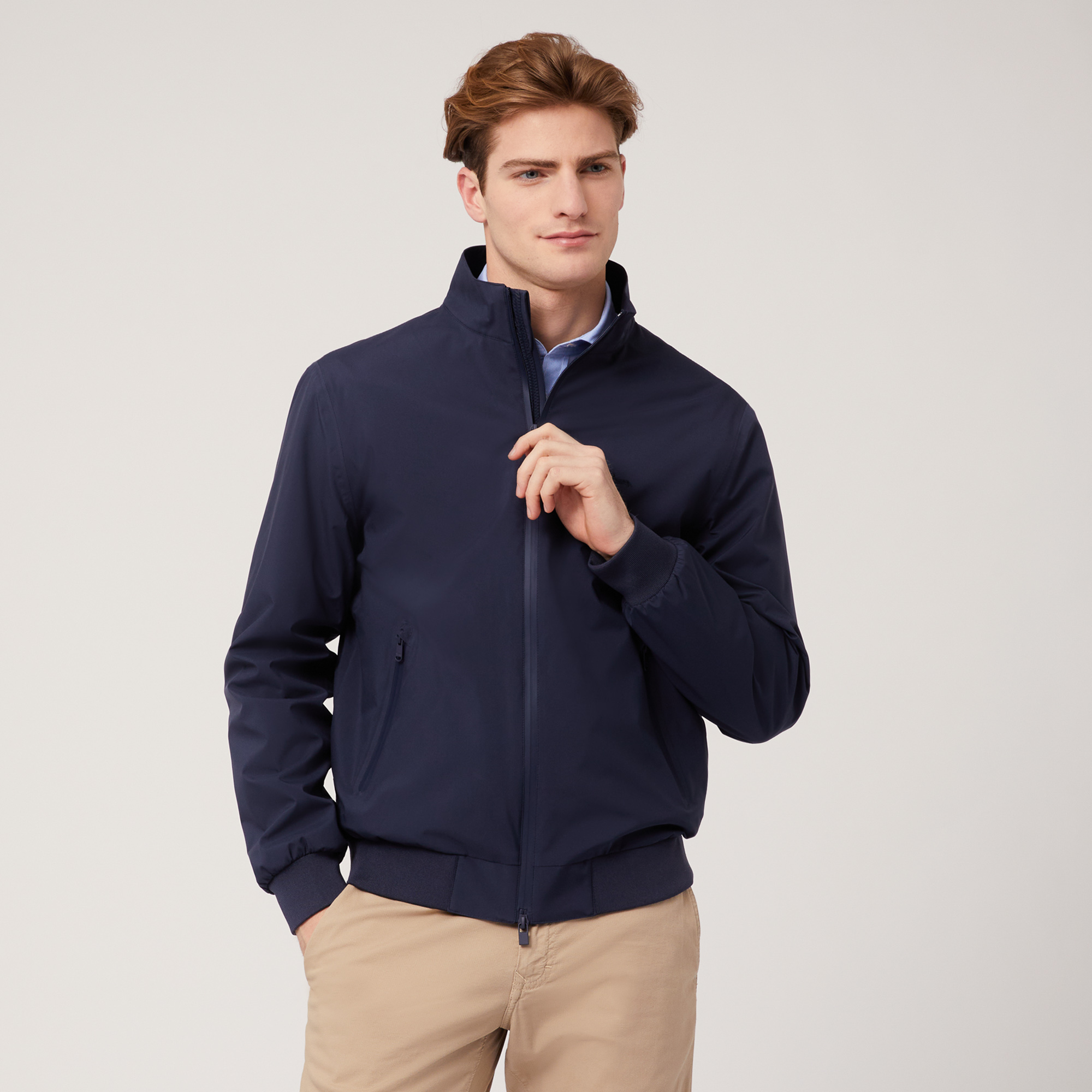 Giubbotto In Softshell, Blu Navy, large image number 0