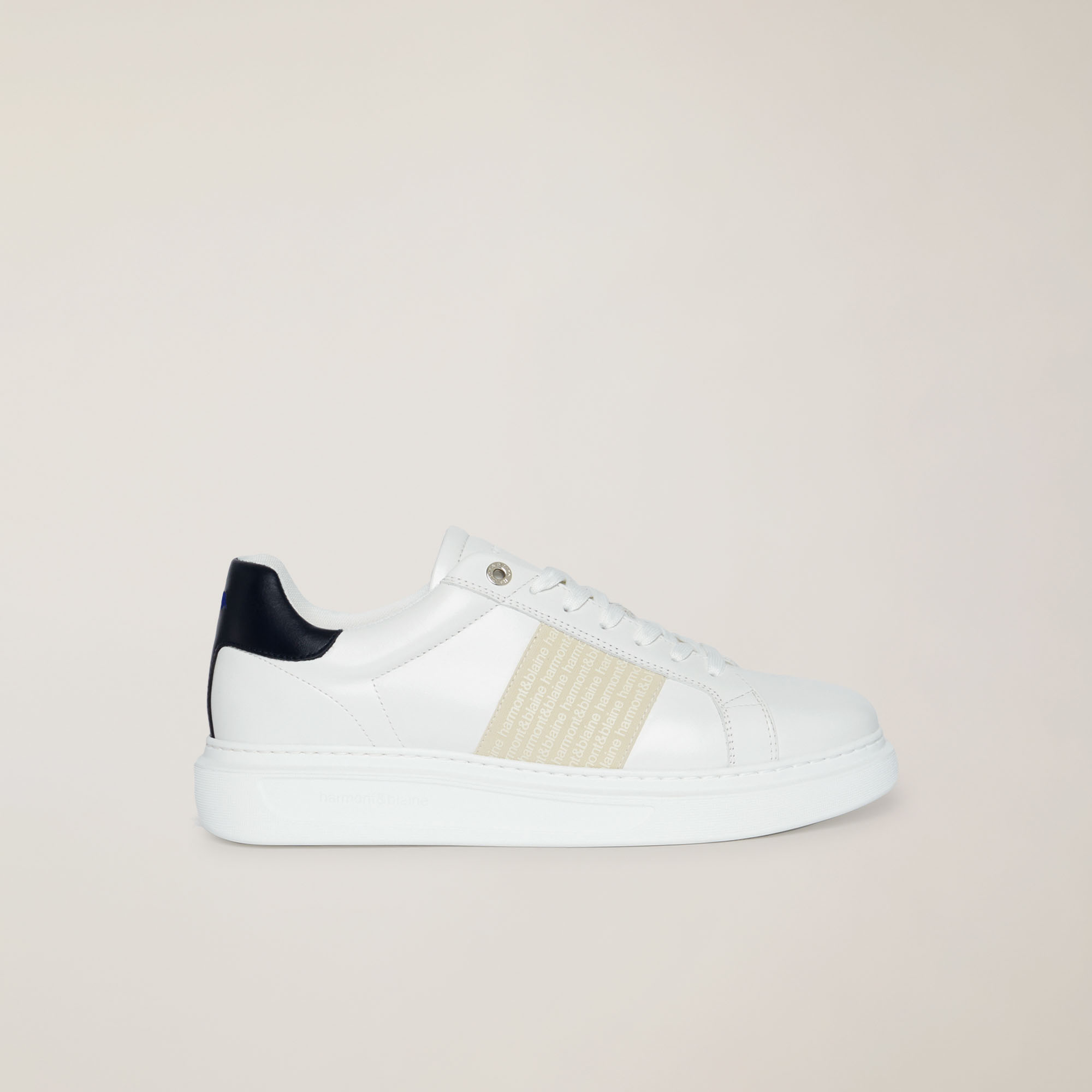 Sneaker Bold In Pelle, Bianco, large image number 0