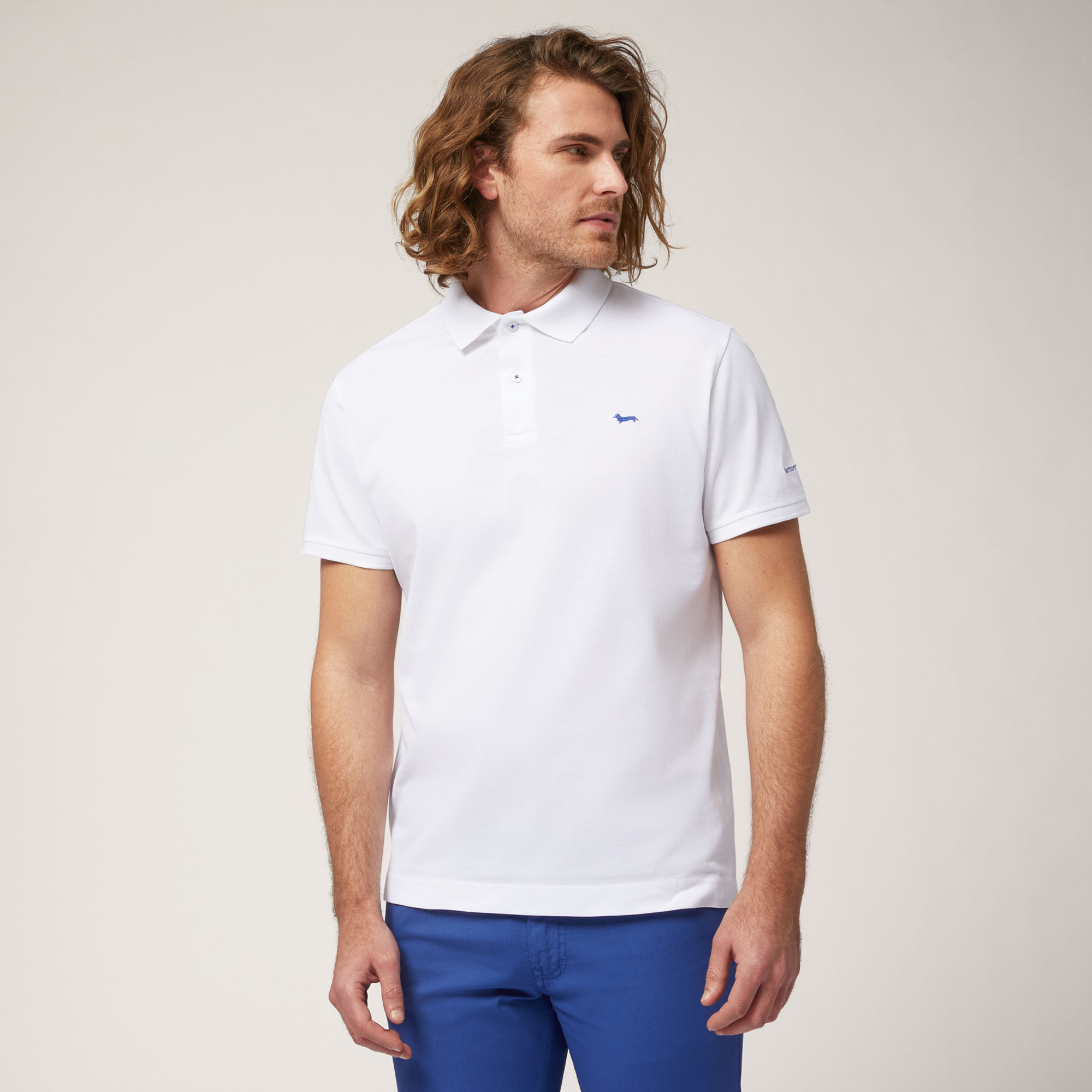 Polo Con Lettering E Logo, Bianco, large image number 0