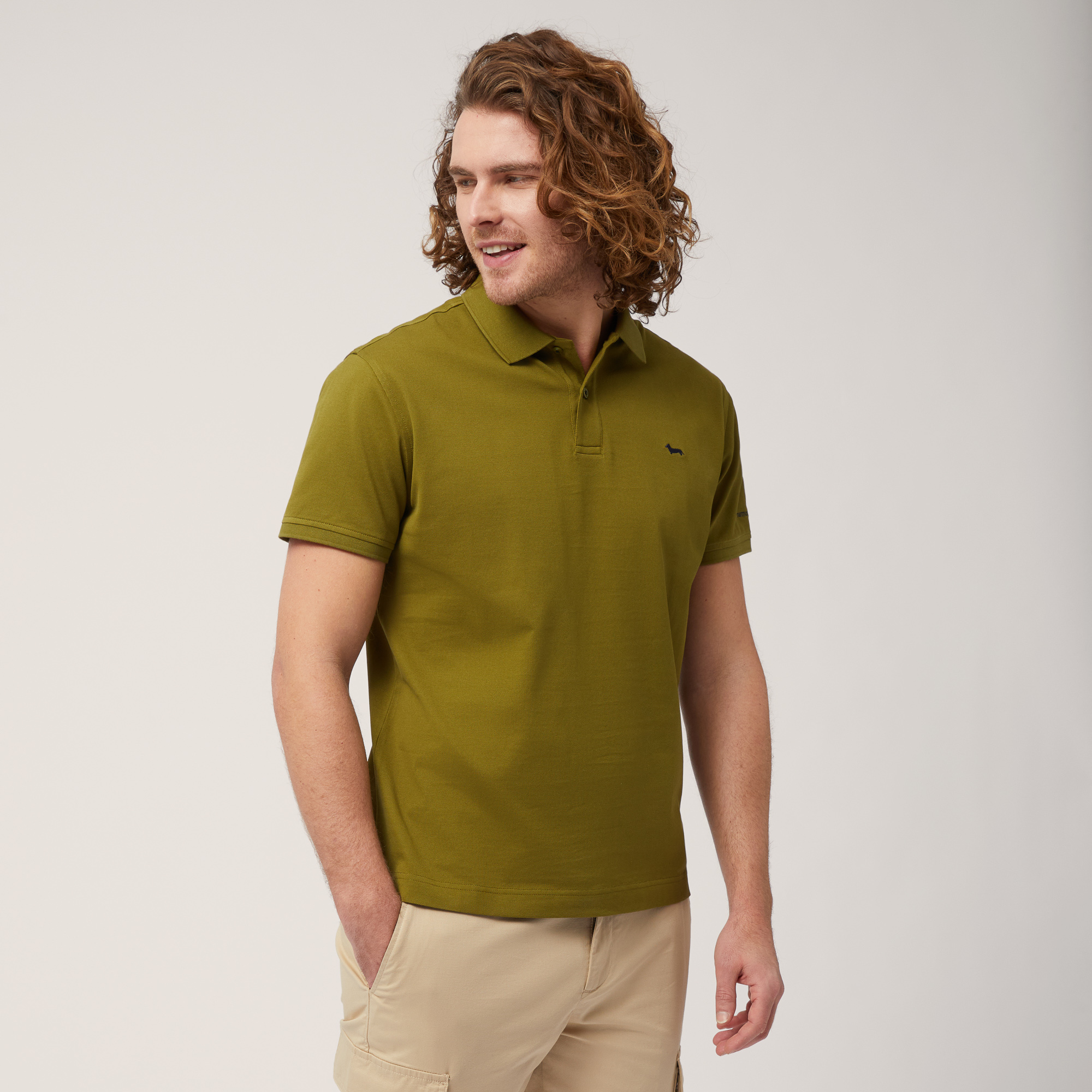 Polo Con Lettering E Logo, Verde, large image number 0