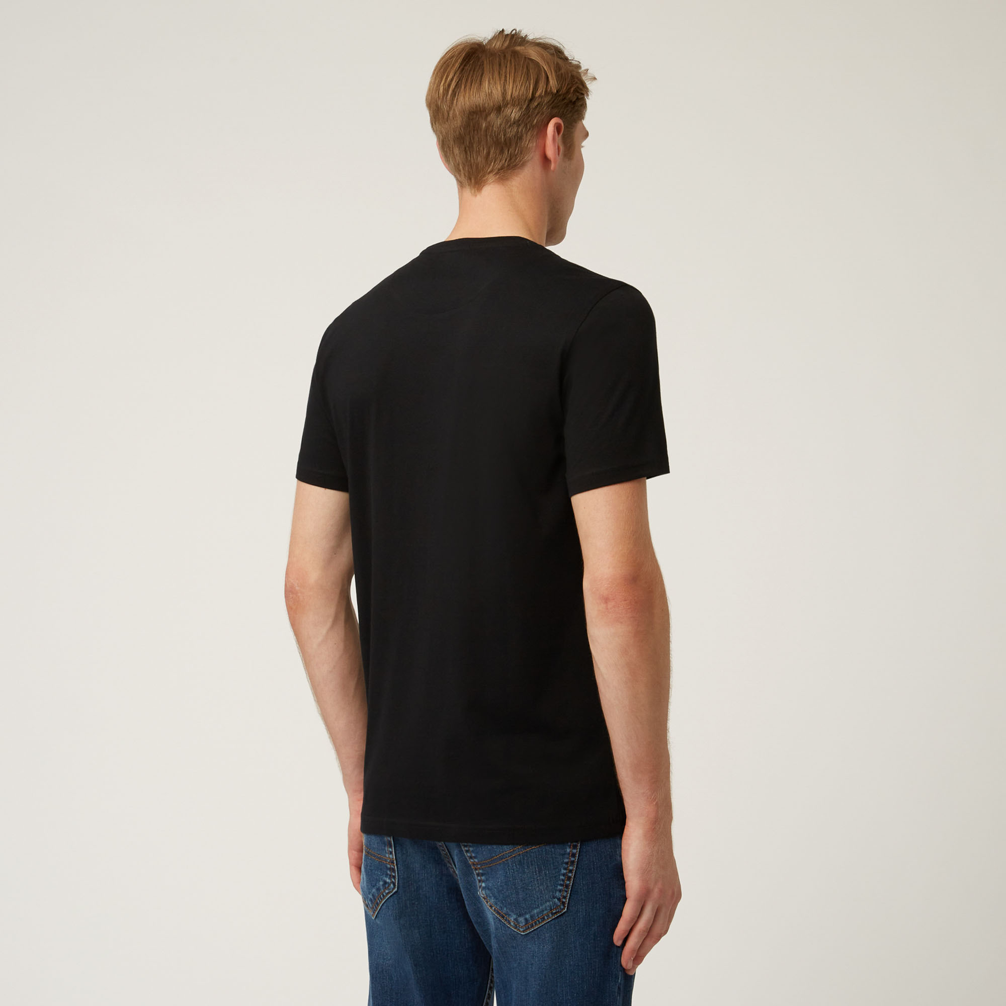 T-shirt Essentials in cotone tinta unita, Nero, large image number 1