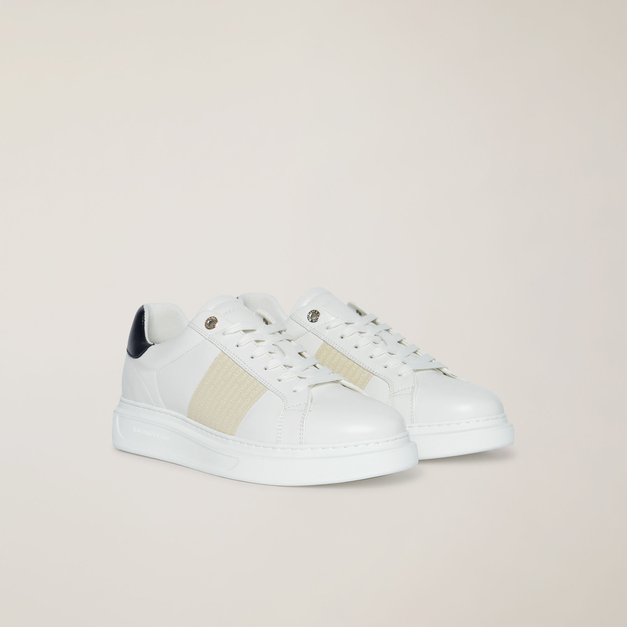 Sneaker Bold In Pelle, Bianco, large image number 1