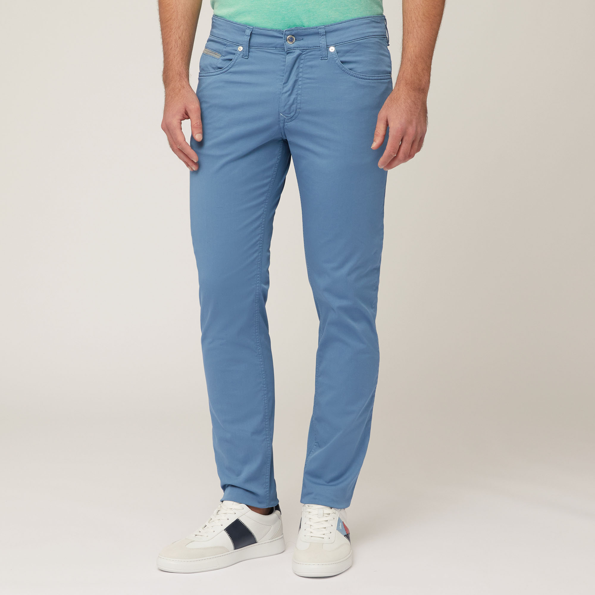 Pantaloni Con Inserti, Blu, large image number 0