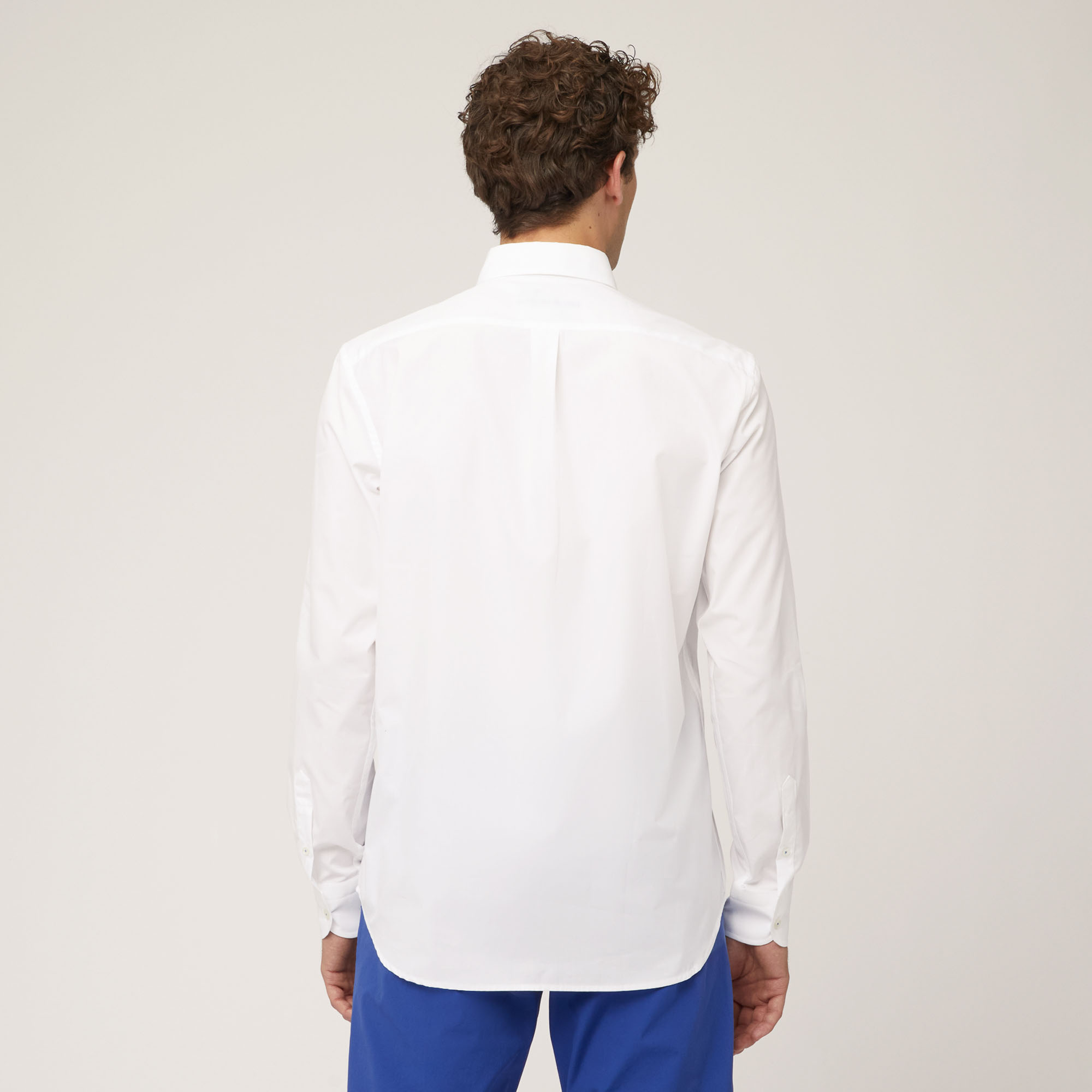 Camicia In Cotone Con Doppio Taschino, Bianco, large image number 1