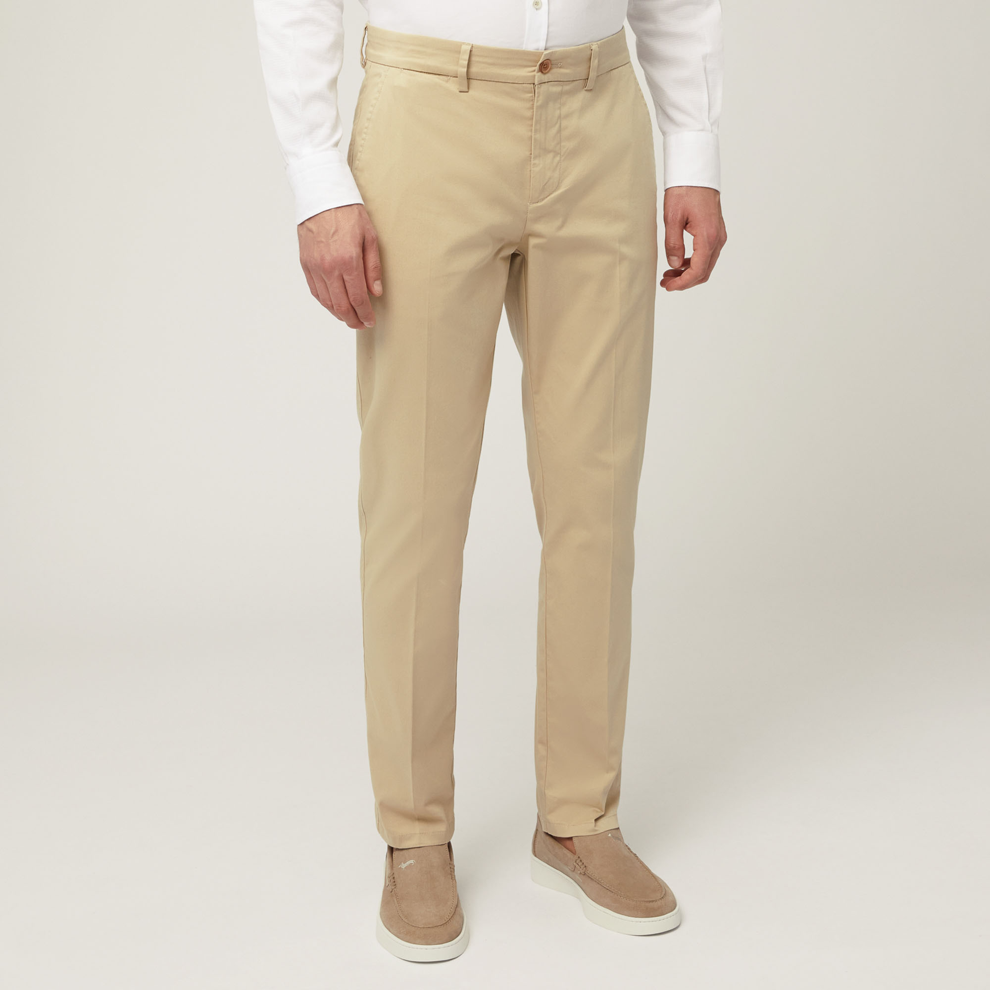 Pantaloni Chino Narrow Fit, Beige, large image number 0