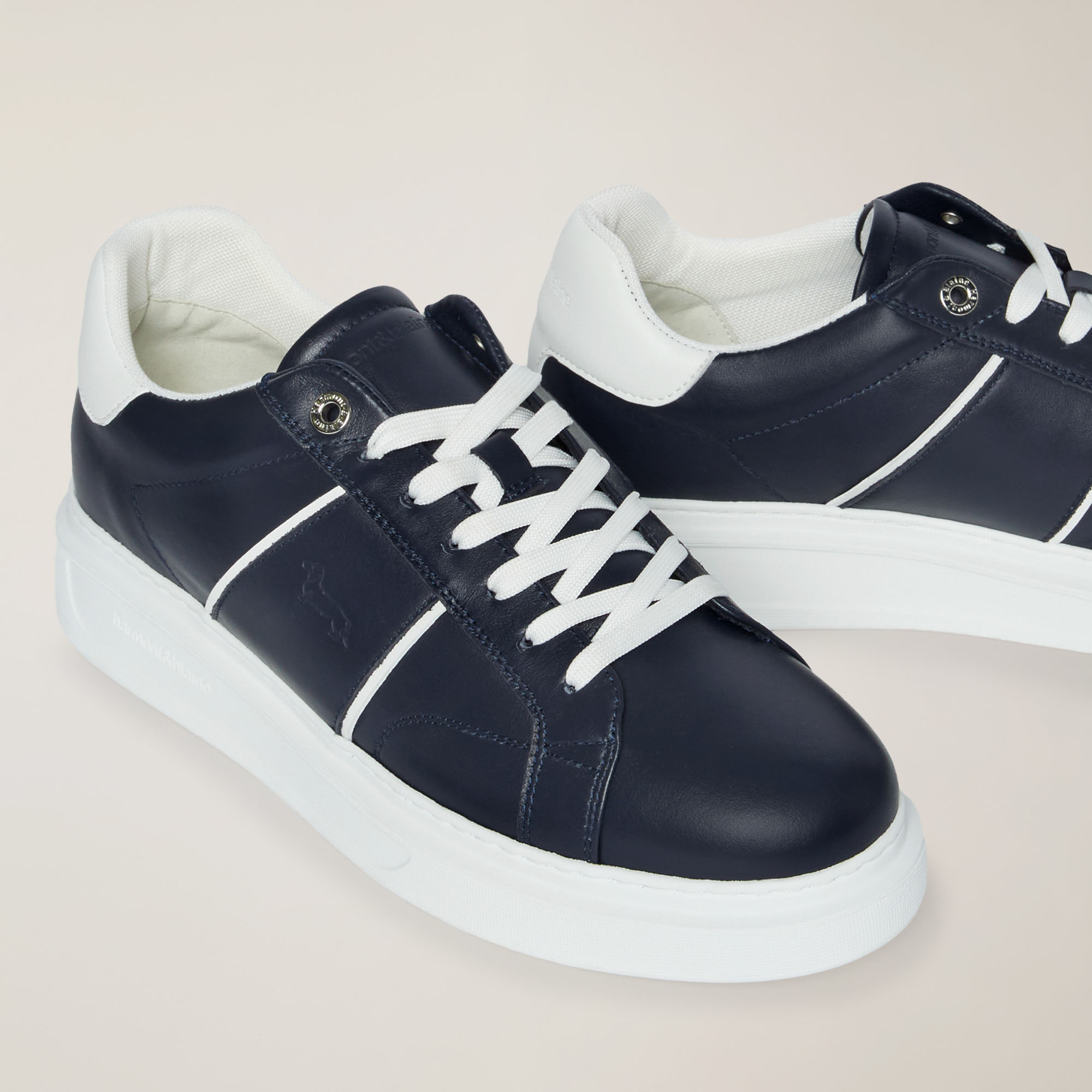 Sneaker Dettagli A Contrasto, Blu/Bianco, large image number 3