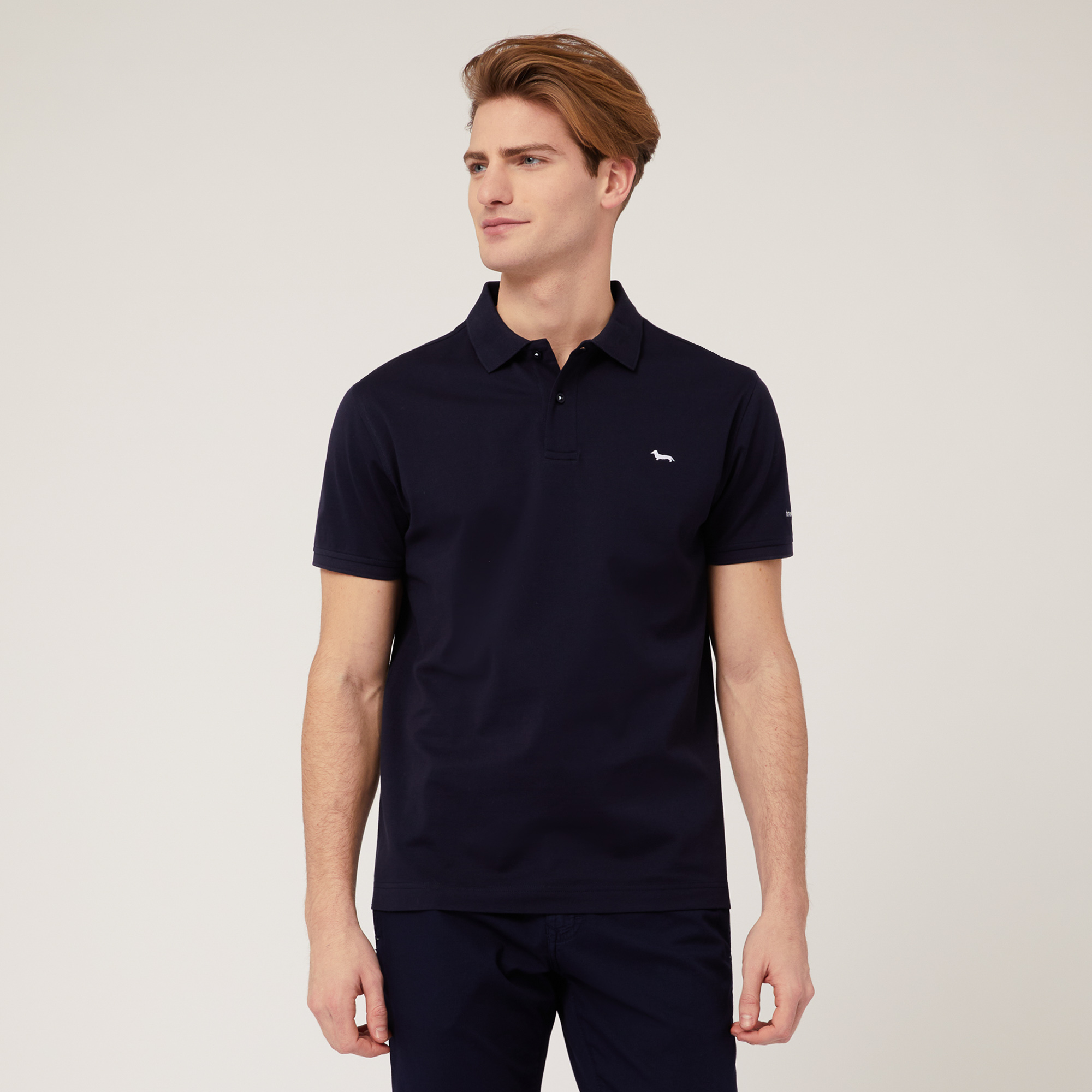 Polo Con Lettering E Logo, Blu Navy, large image number 0