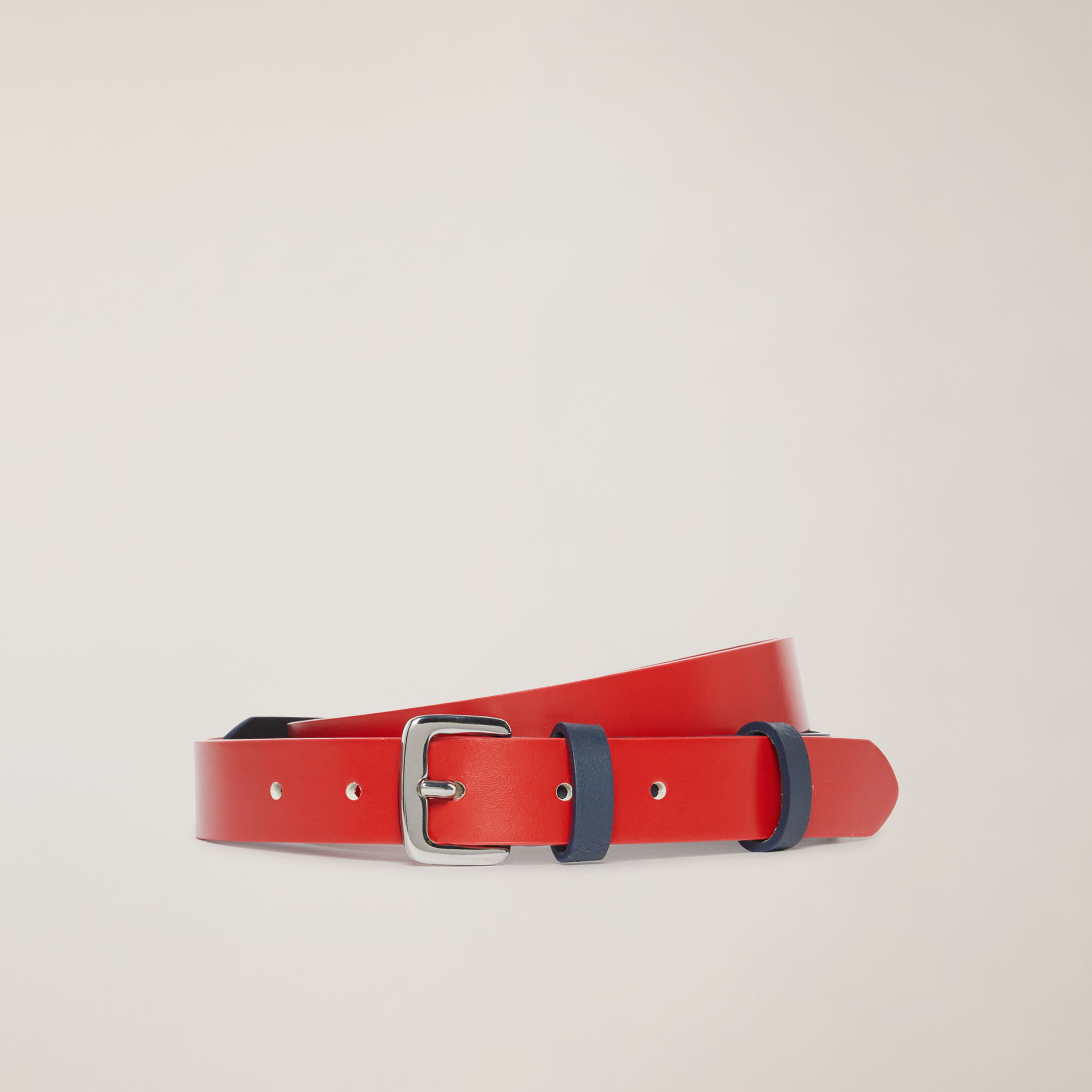 Cintura Sottile Bicolor, Blu/Rosso, large image number 0