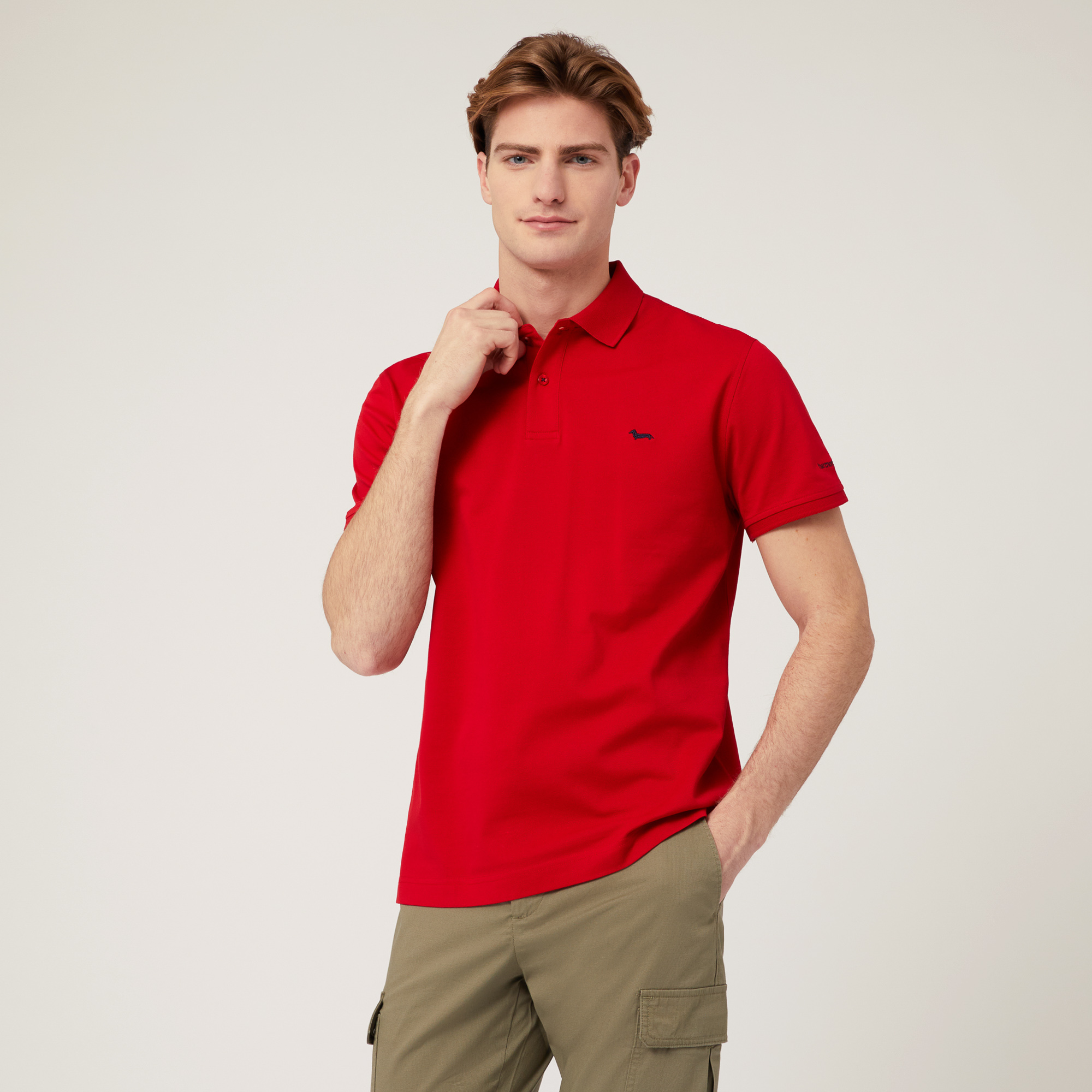 Polo Con Lettering E Logo, Rosso, large image number 0