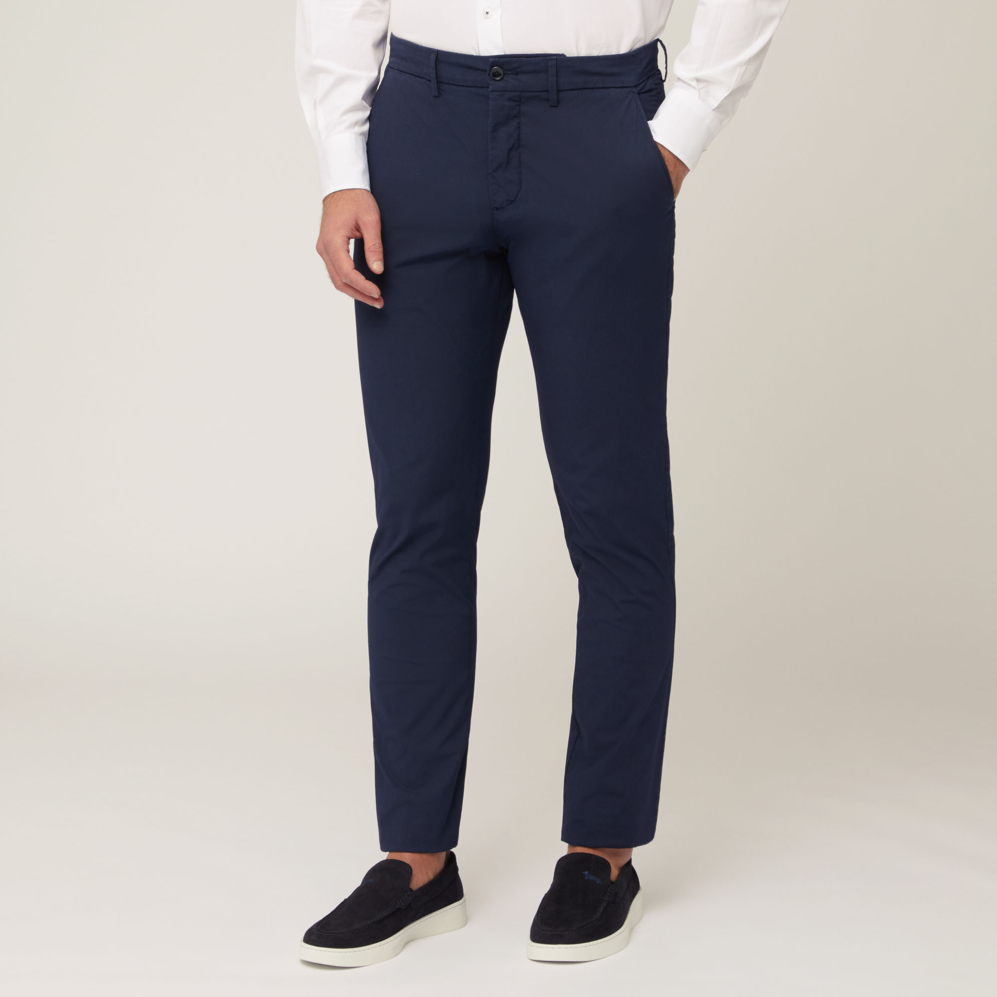 Pantaloni Chino Narrow Fit, Blu Navy, large image number 0
