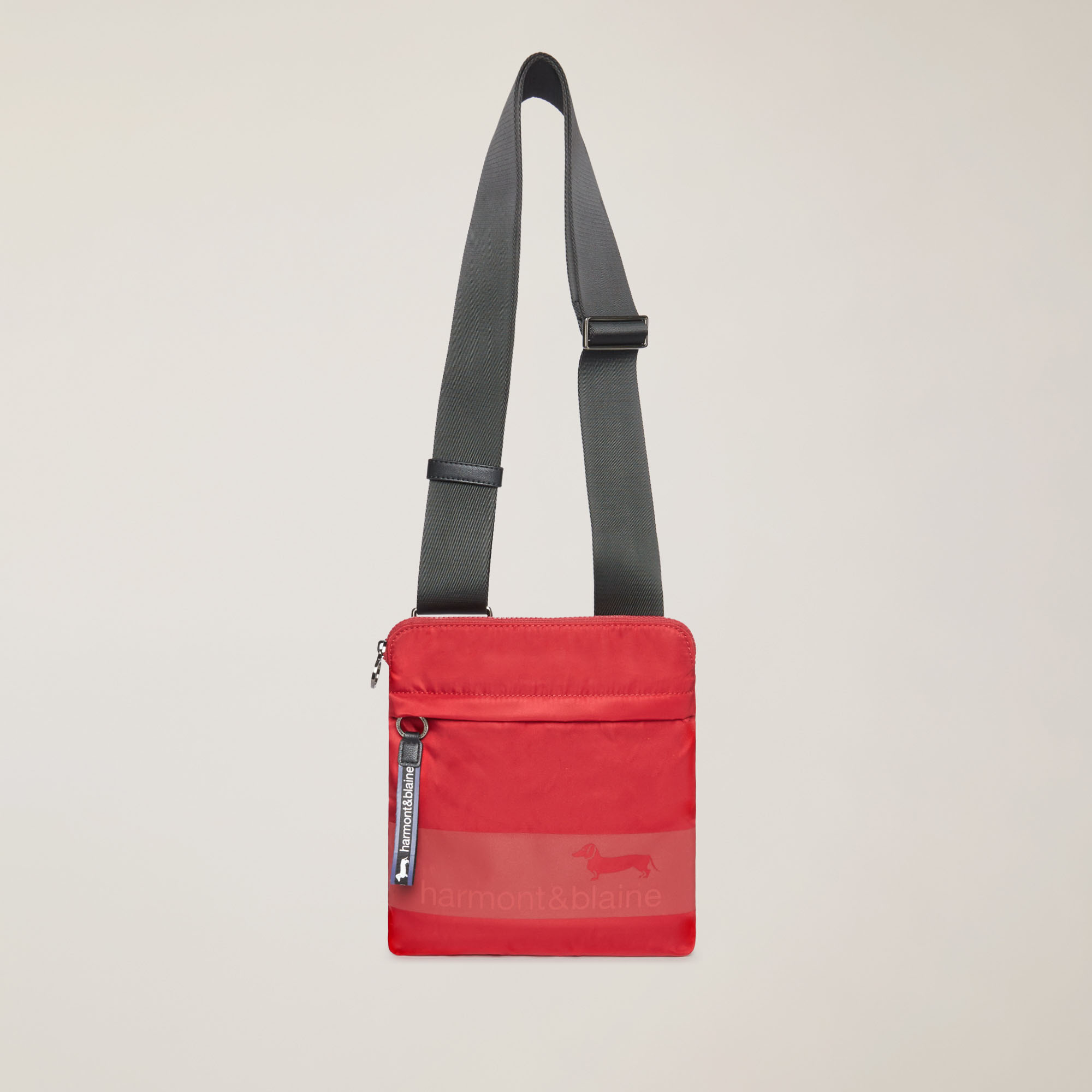 Borsa A Tracolla Con Logo, Rosso, large image number 0