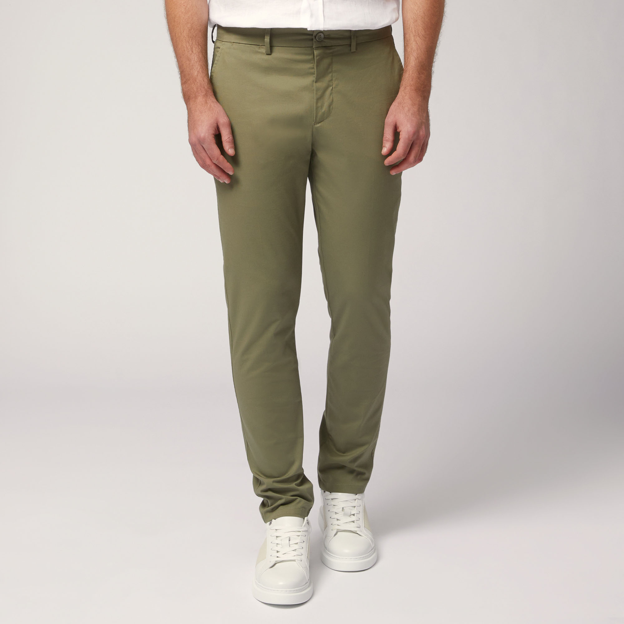 Pantaloni Chino Narrow Fit, Verde, large image number 0