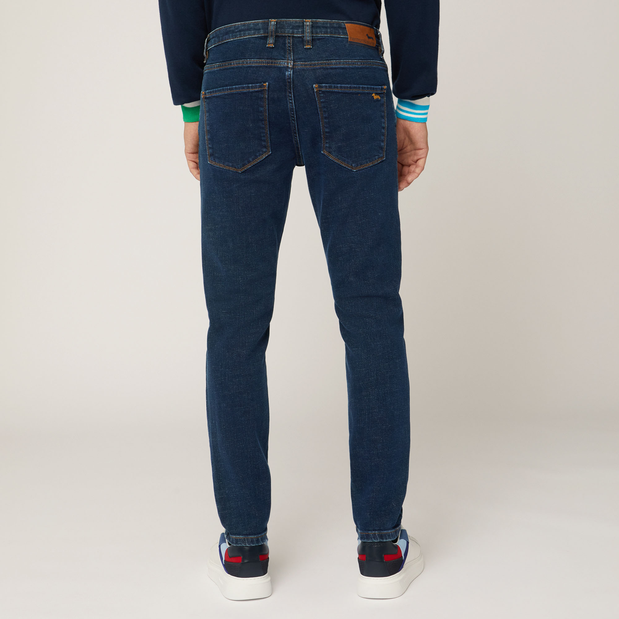 Pantaloni Cinque Tasche Slim, Blu Denim, large image number 1
