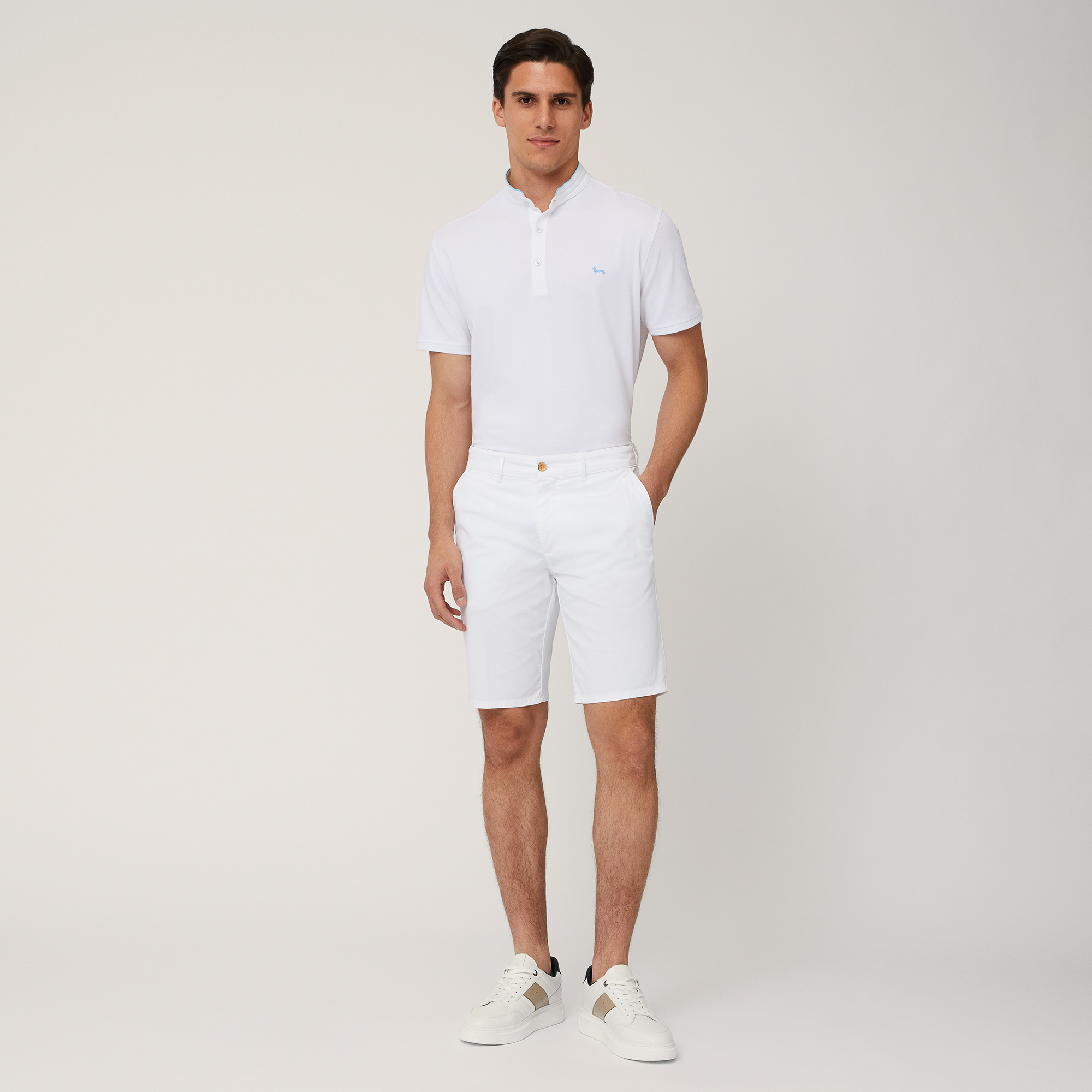 Regular Fit Bermuda Shorts, White, large image number 3