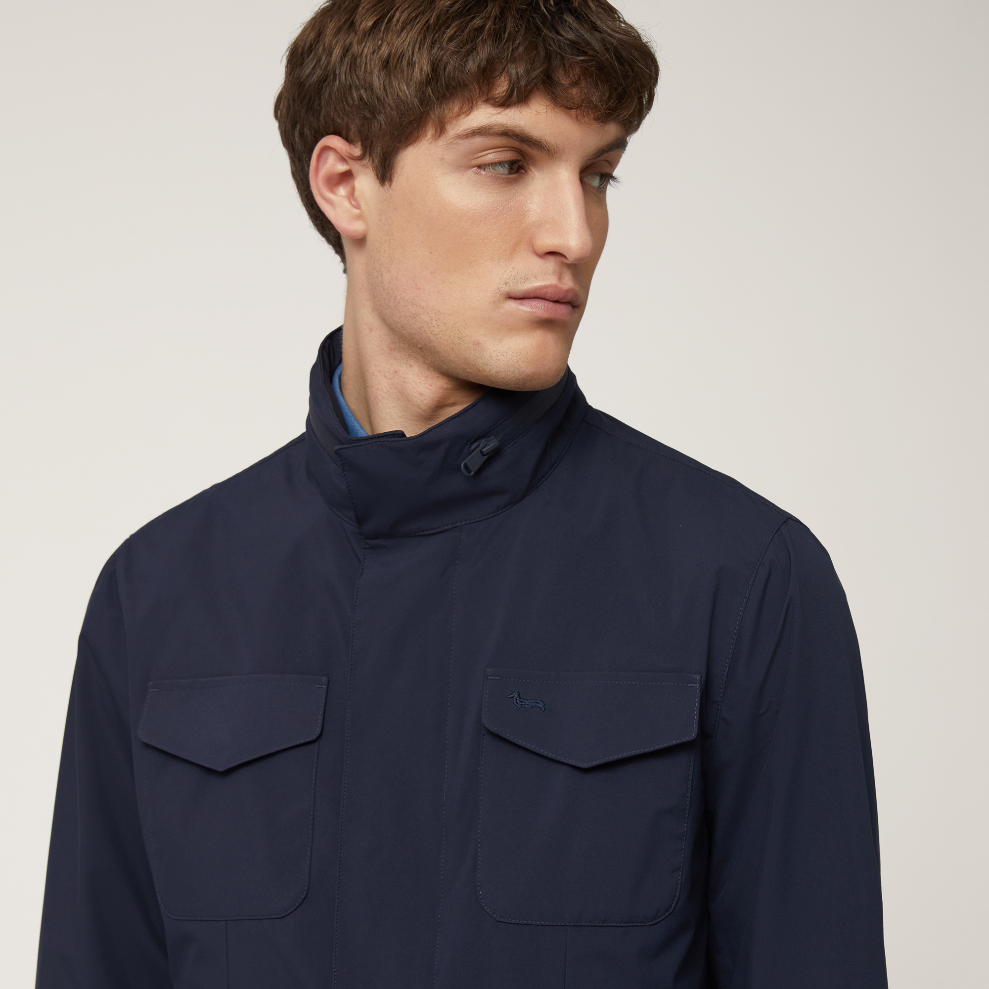 Nylon Regular Field Jacket, Navy Blue, large image number 2