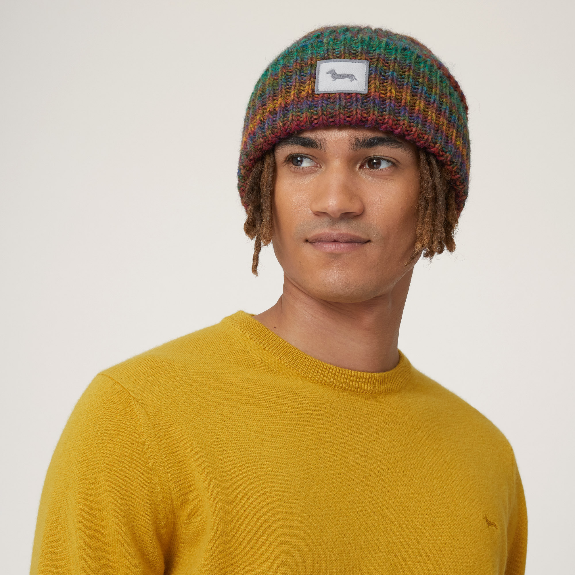 Virgin Wool Blend Beanie, Green, large image number 2