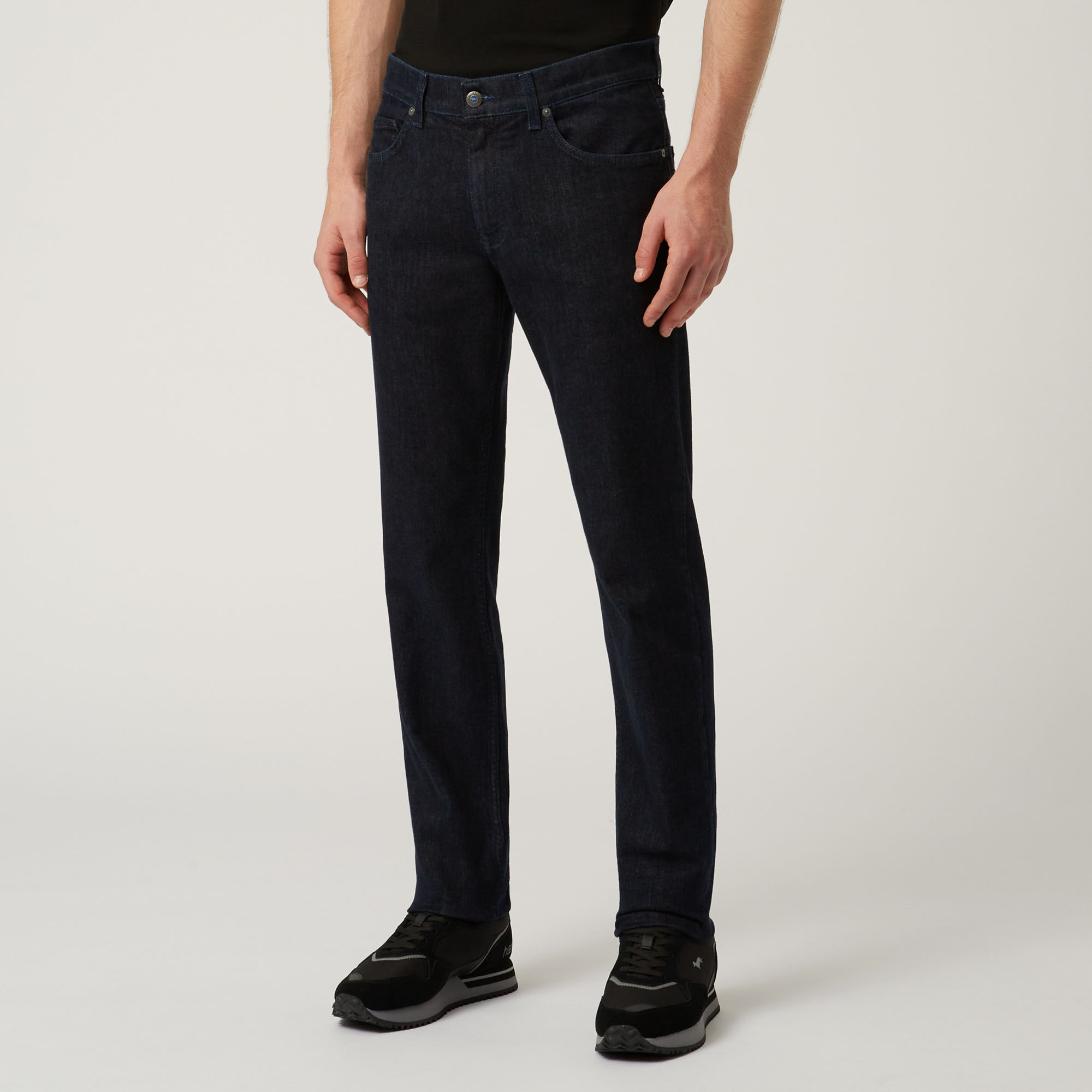 Full Blue Men's Regular Fit 5 Pocket Cotton Jeans | Medium Wash 34W x 36L