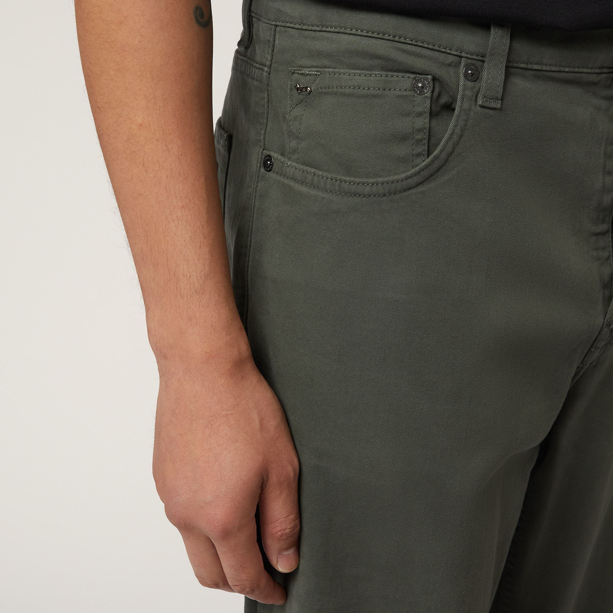 Relaxed Fit 5-Pocket Pants, Verde, large image number 2