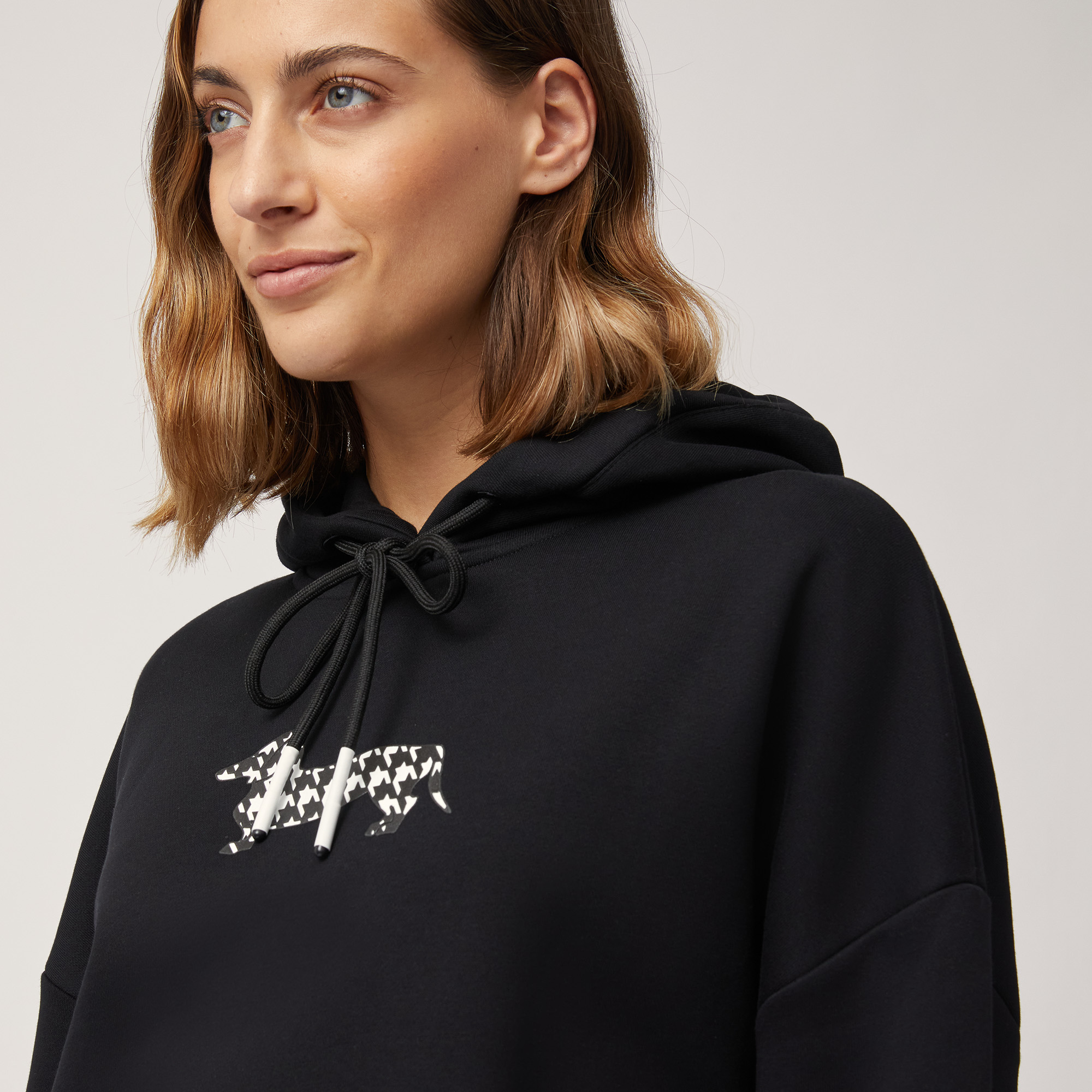 Hoodie with Dachshund, Black , large image number 2