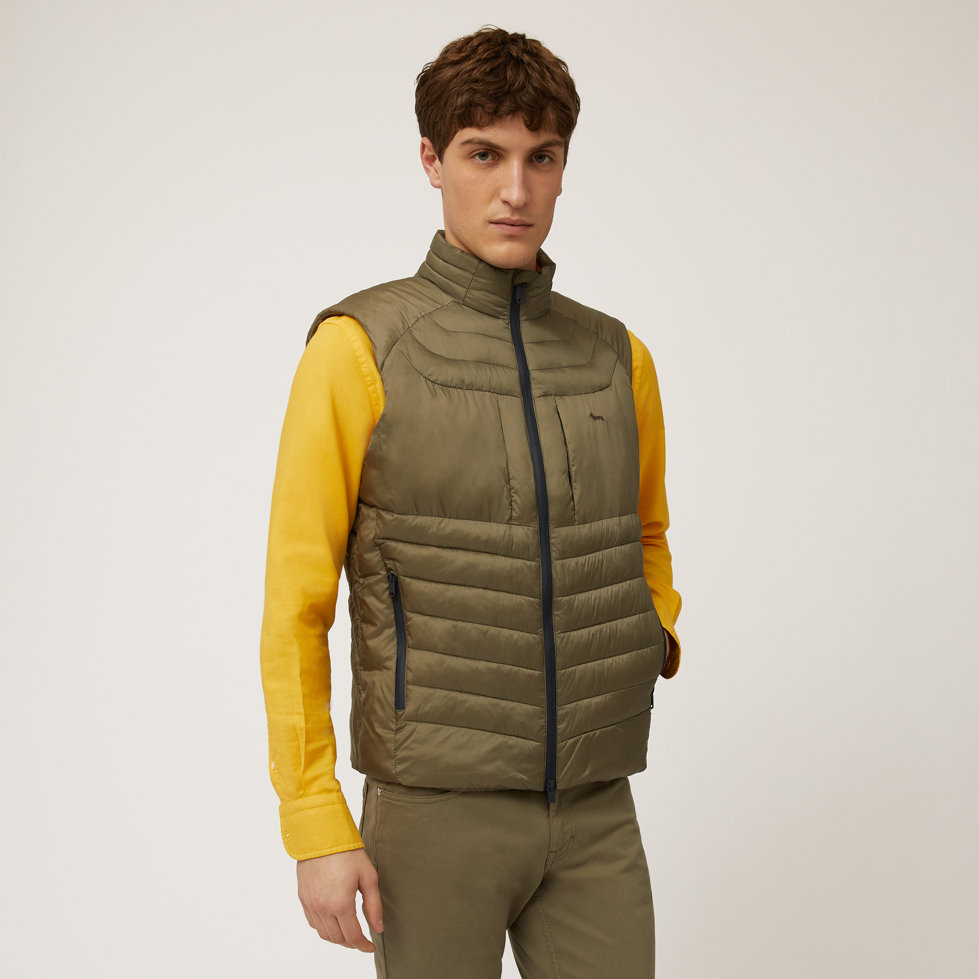 Gilet with Eco Padding, Military Green, large image number 0