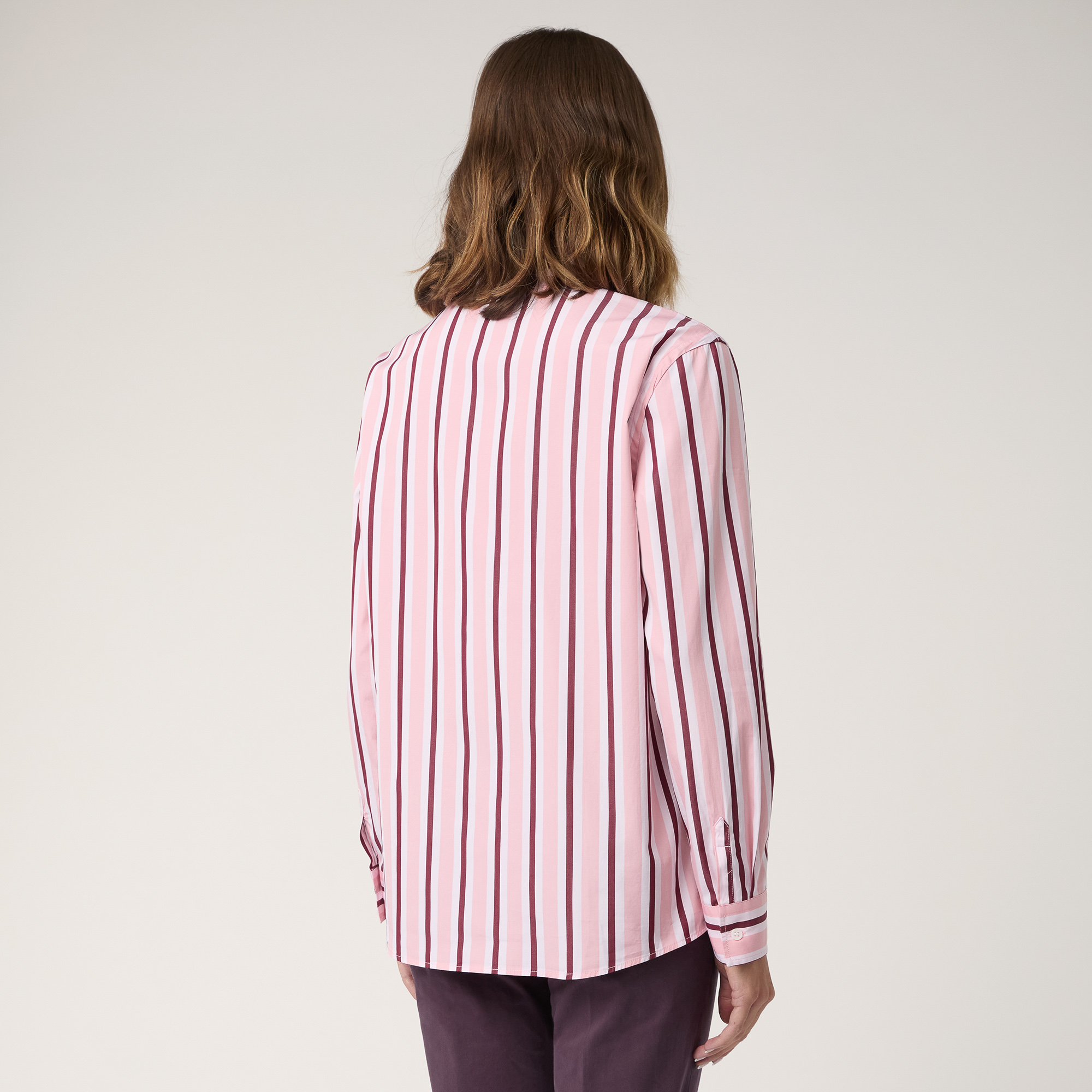 Striped Loose-Fit Shirt, Red , large image number 1