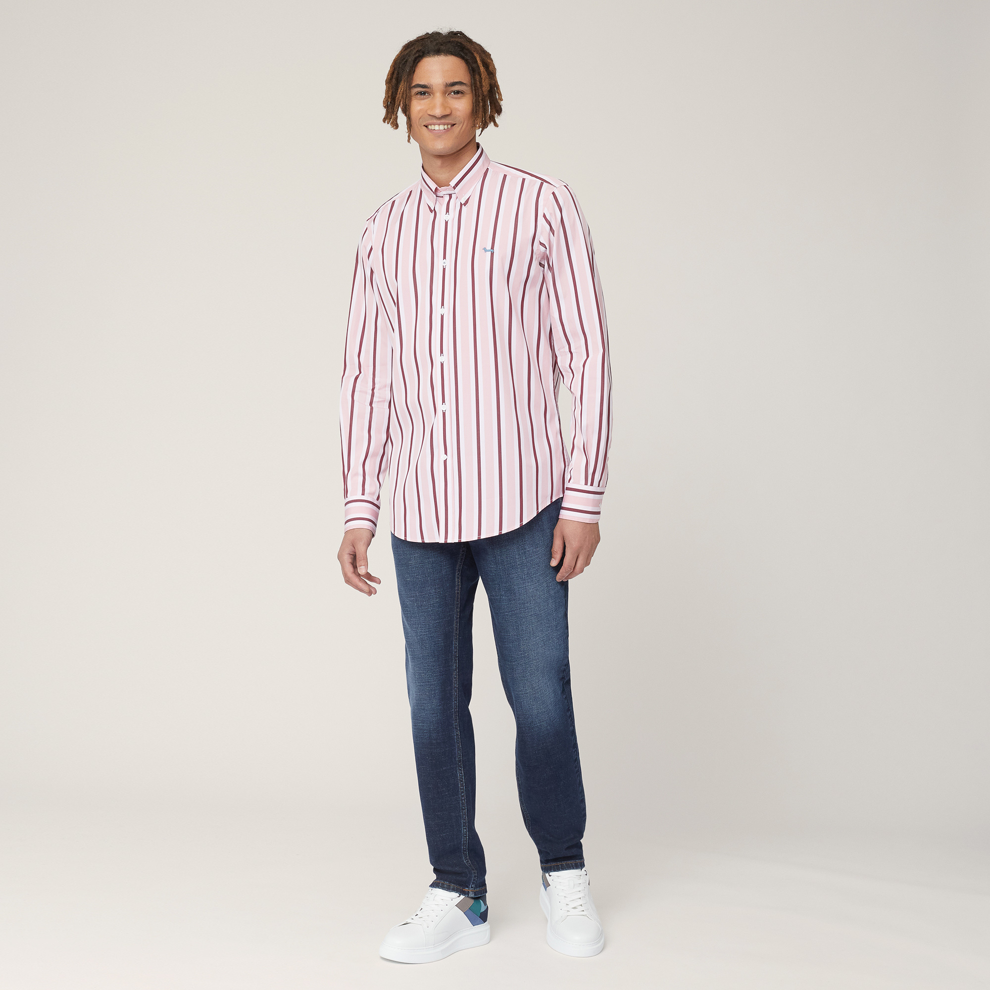 Vertical Stripe Shirt, Rosso, large image number 3