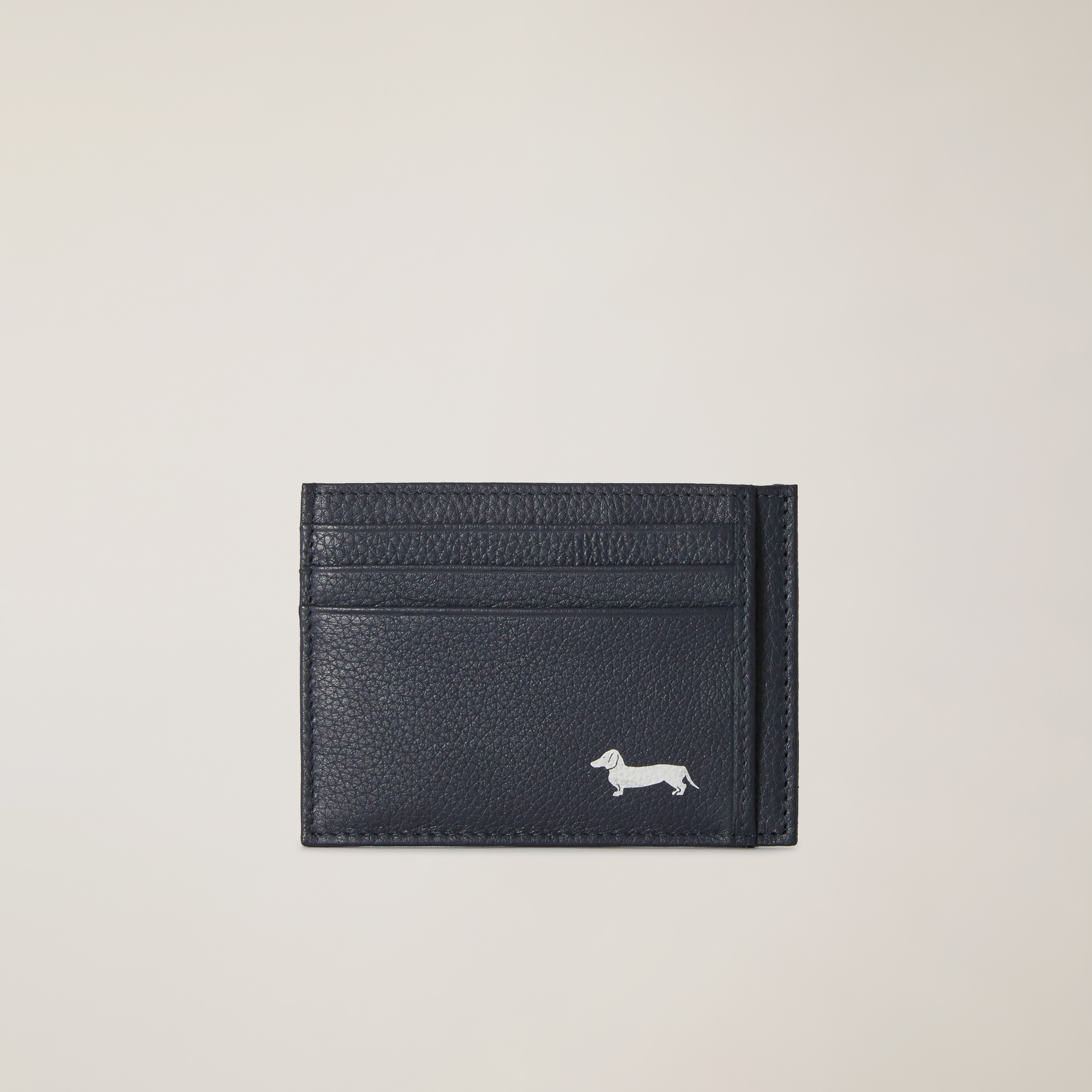 Leather Card Holder with Logo, Blue, large image number 0