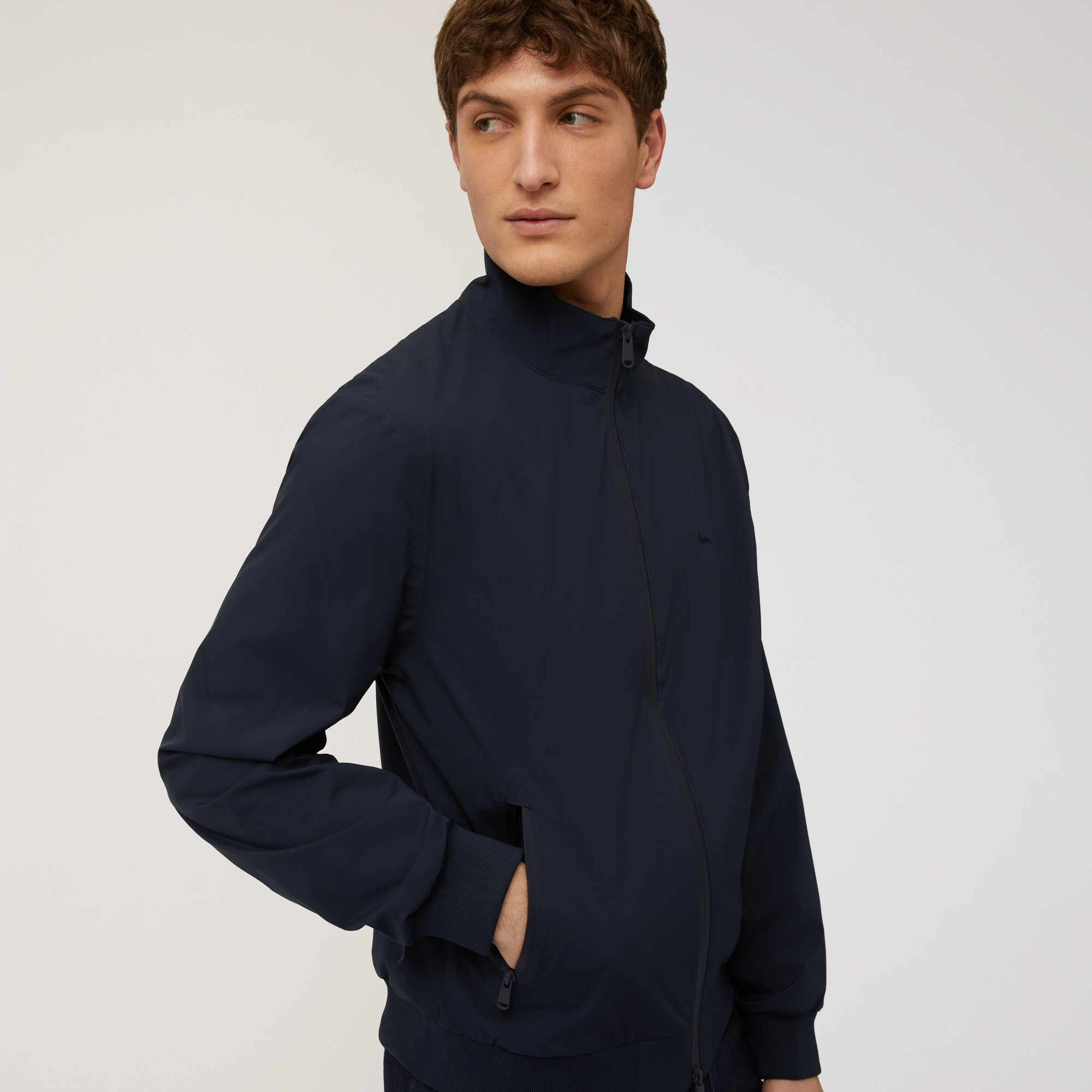 Softshell Regular Bomber Jacket, Navy Blue, large image number 2