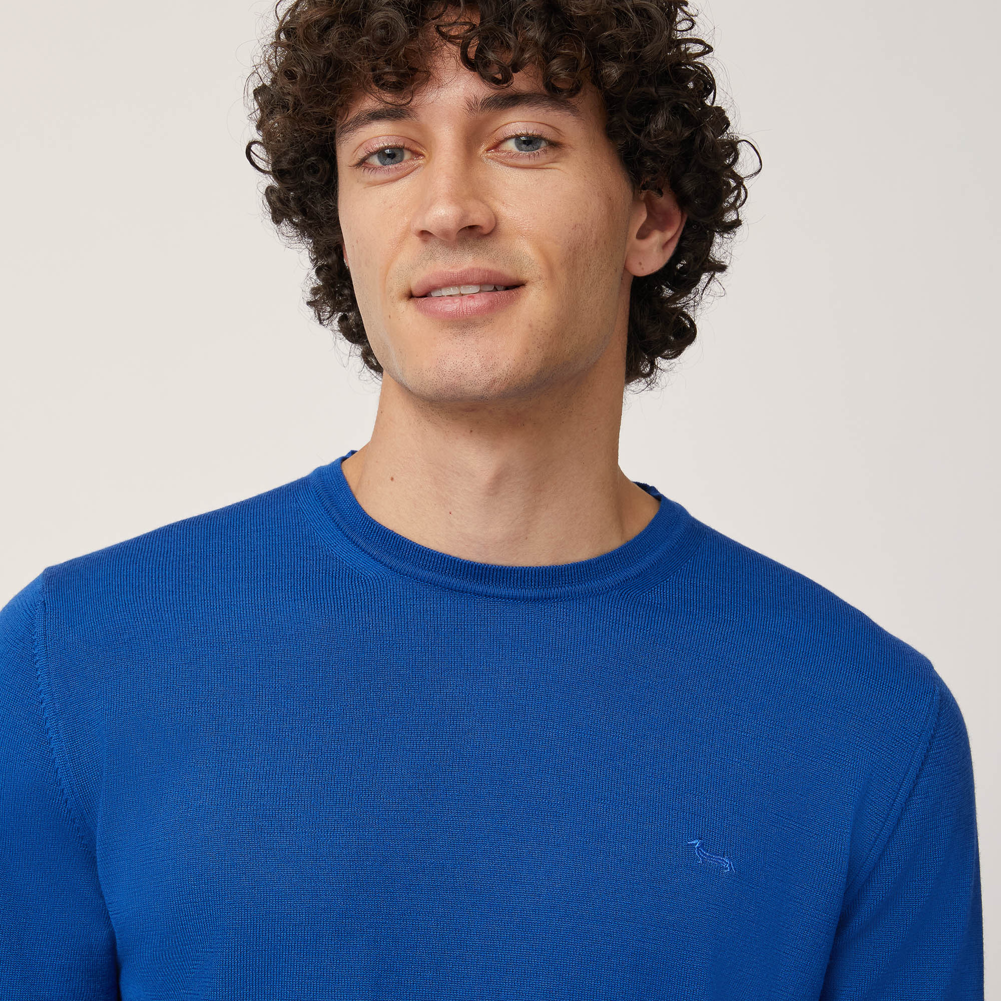 Merino Wool Lightweight Pullover, Blu, large image number 2