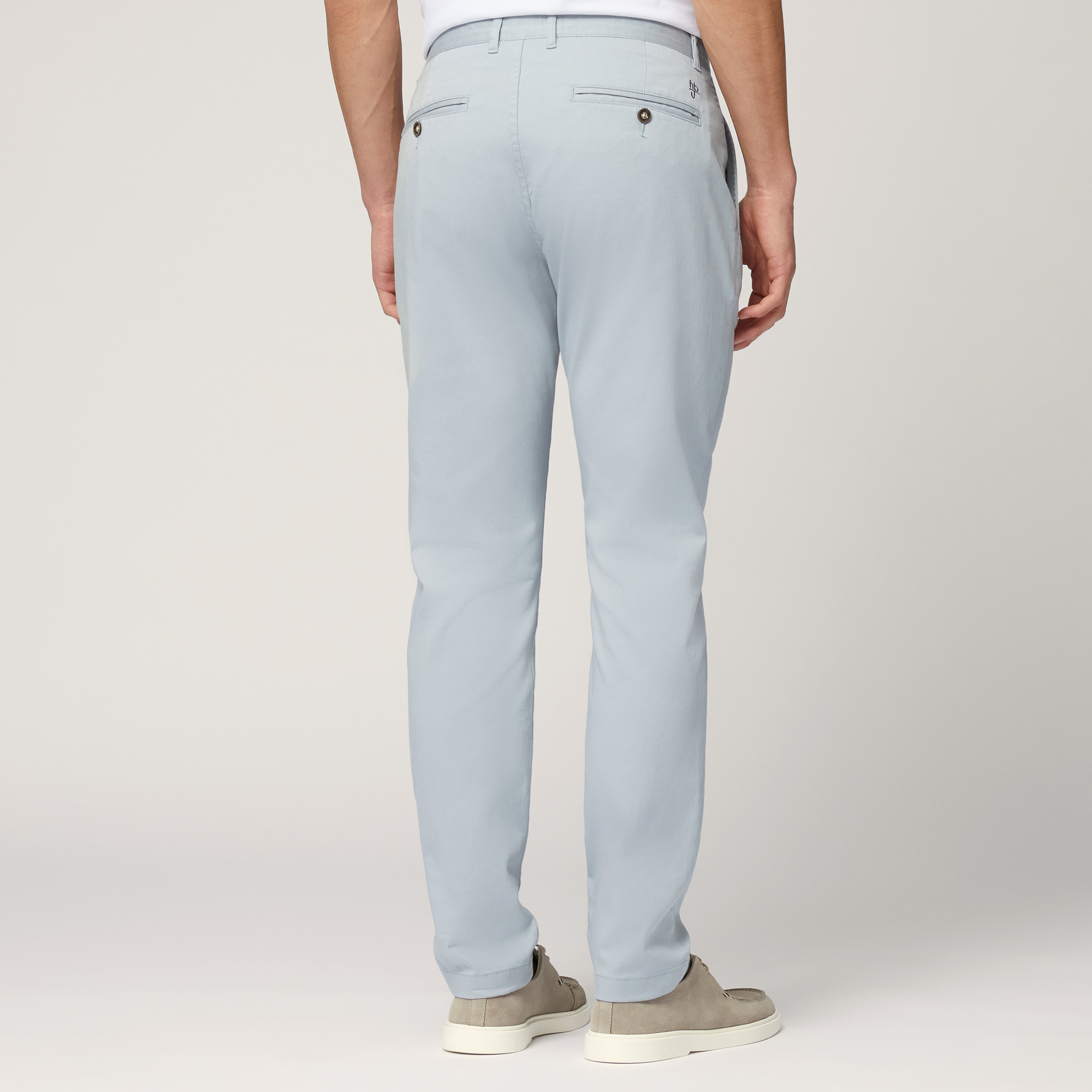 Twill Chino Pants, Light Grey, large image number 1