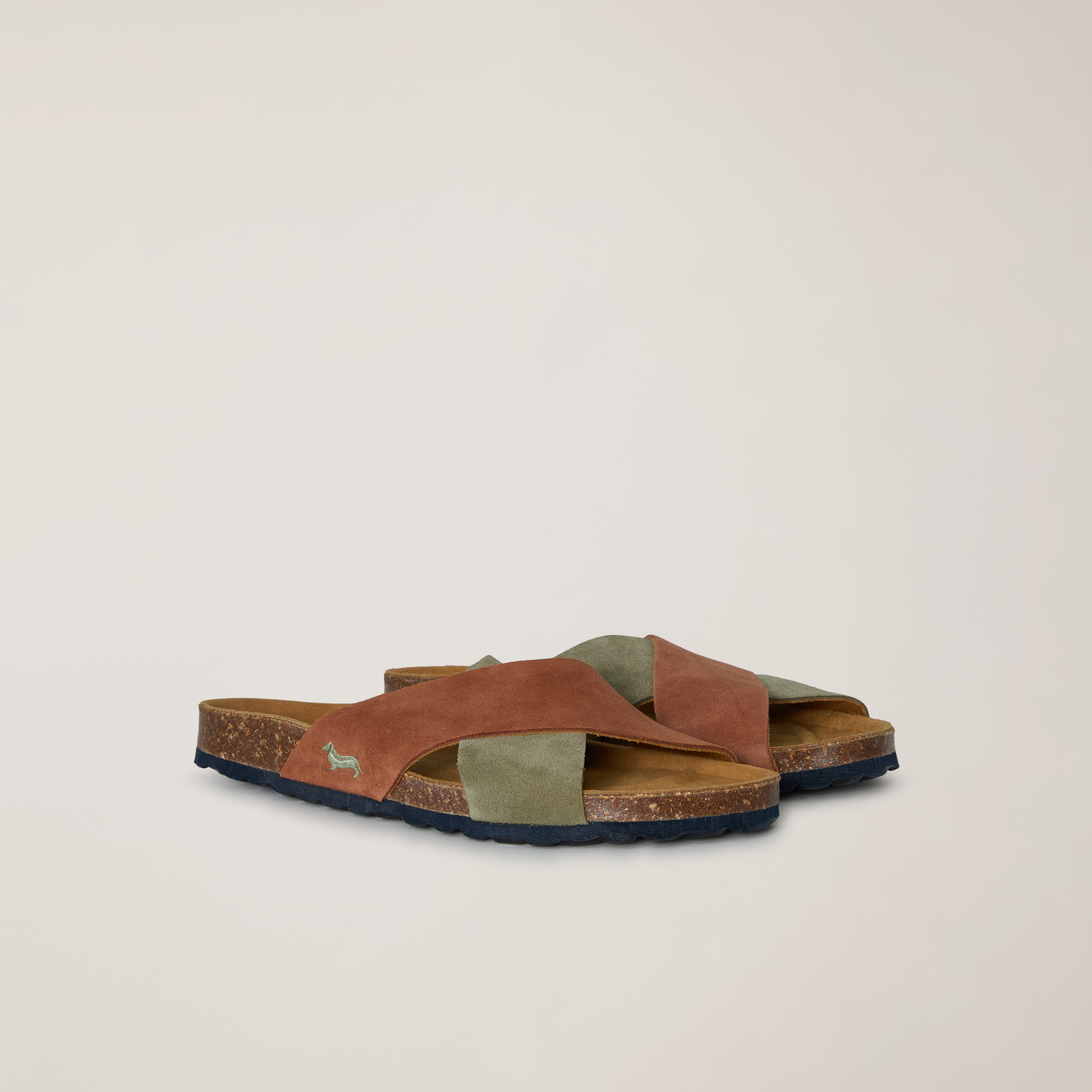 Sandal with crossover strap, Brown, large image number 1