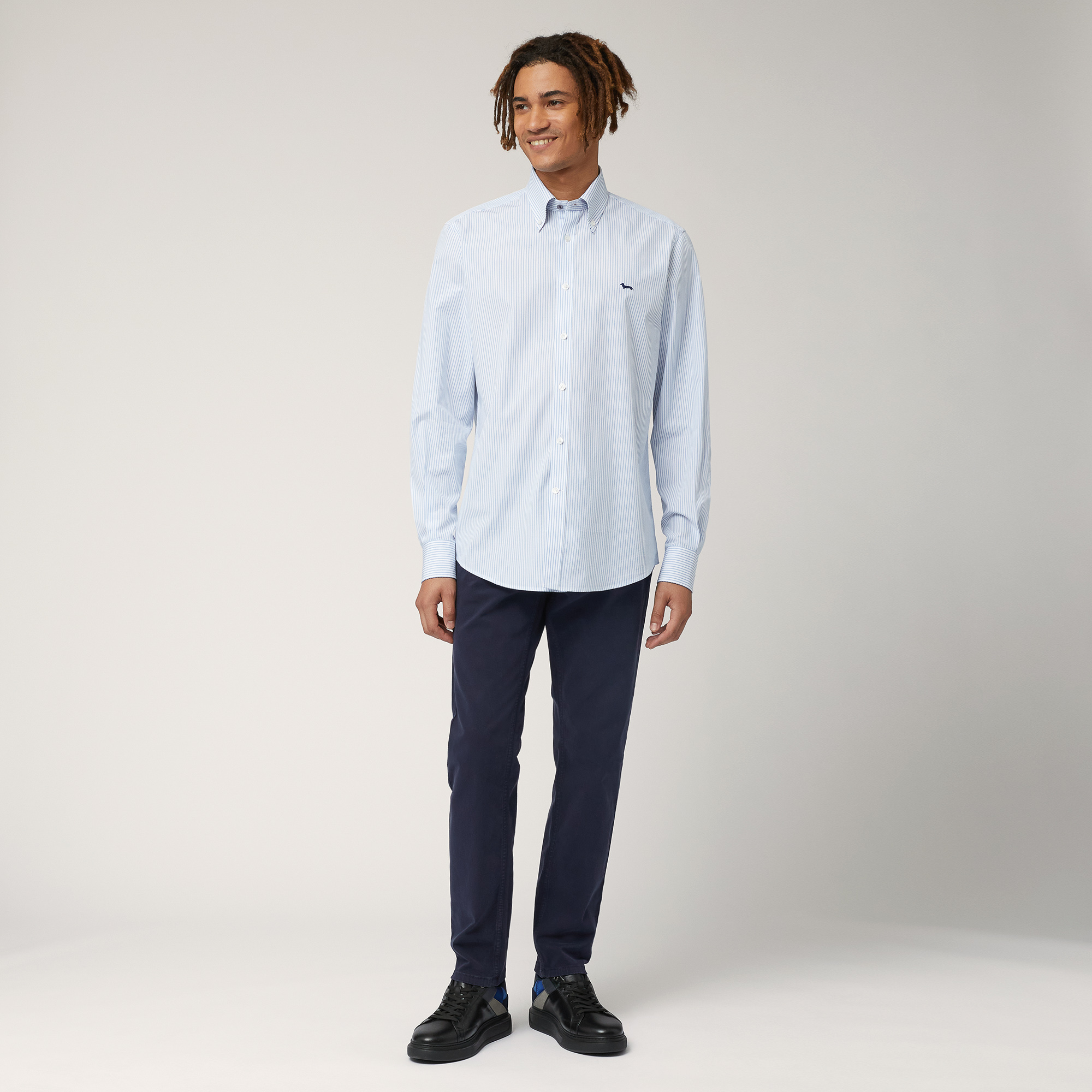 Thin Stripe Shirt, Blu, large image number 3