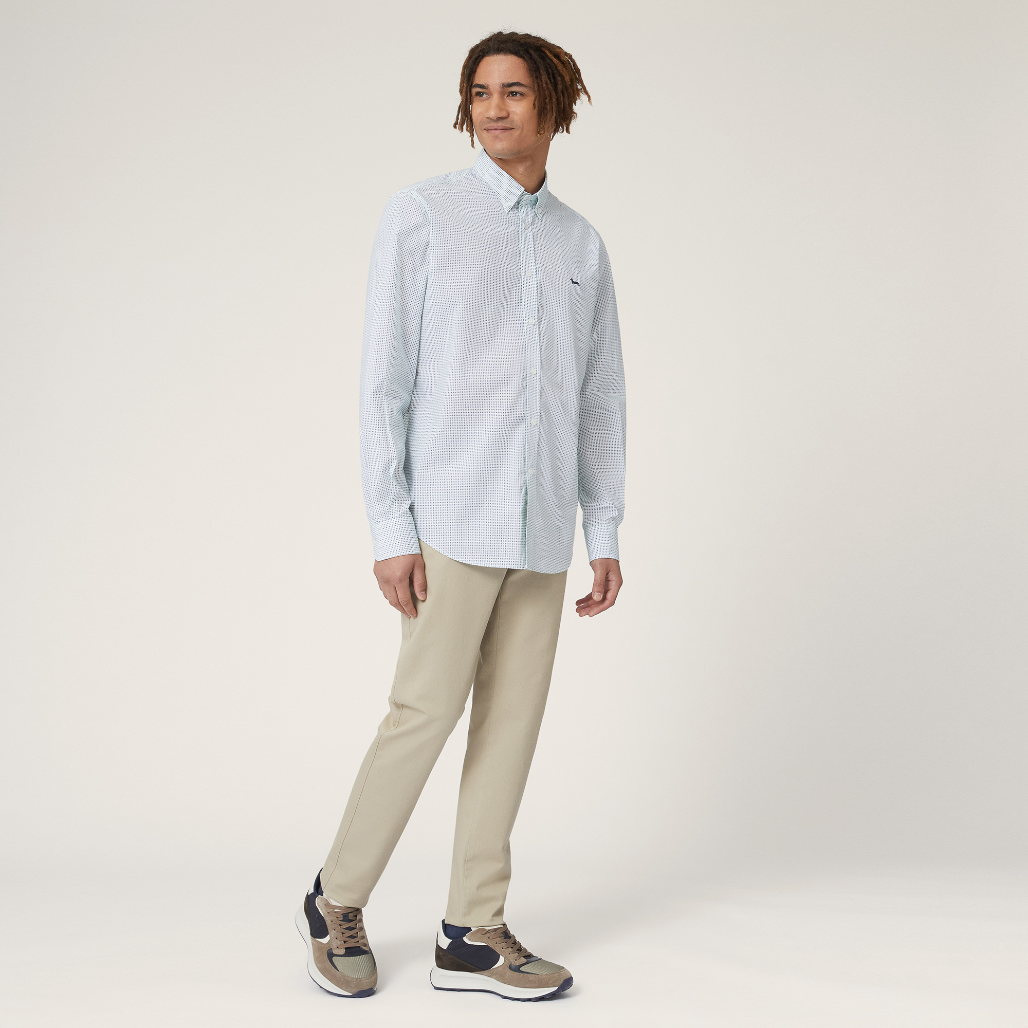 All-Over Micro Pattern Shirt, Aqua, large image number 3