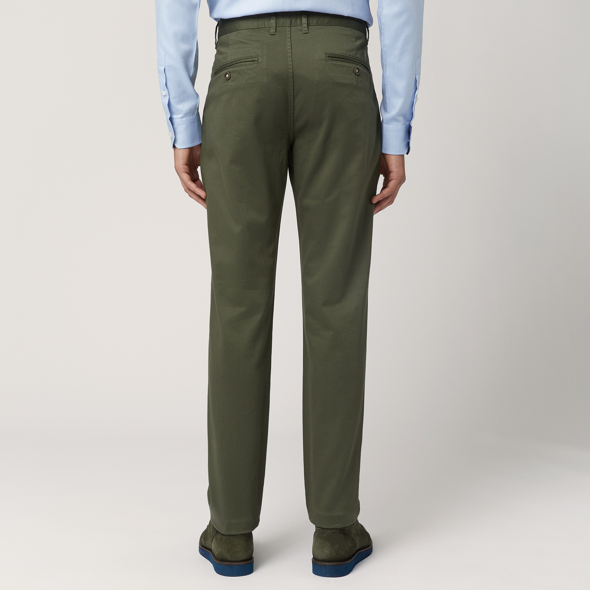 Pantaloni Stretch Narrow Fit, Verde, large image number 1