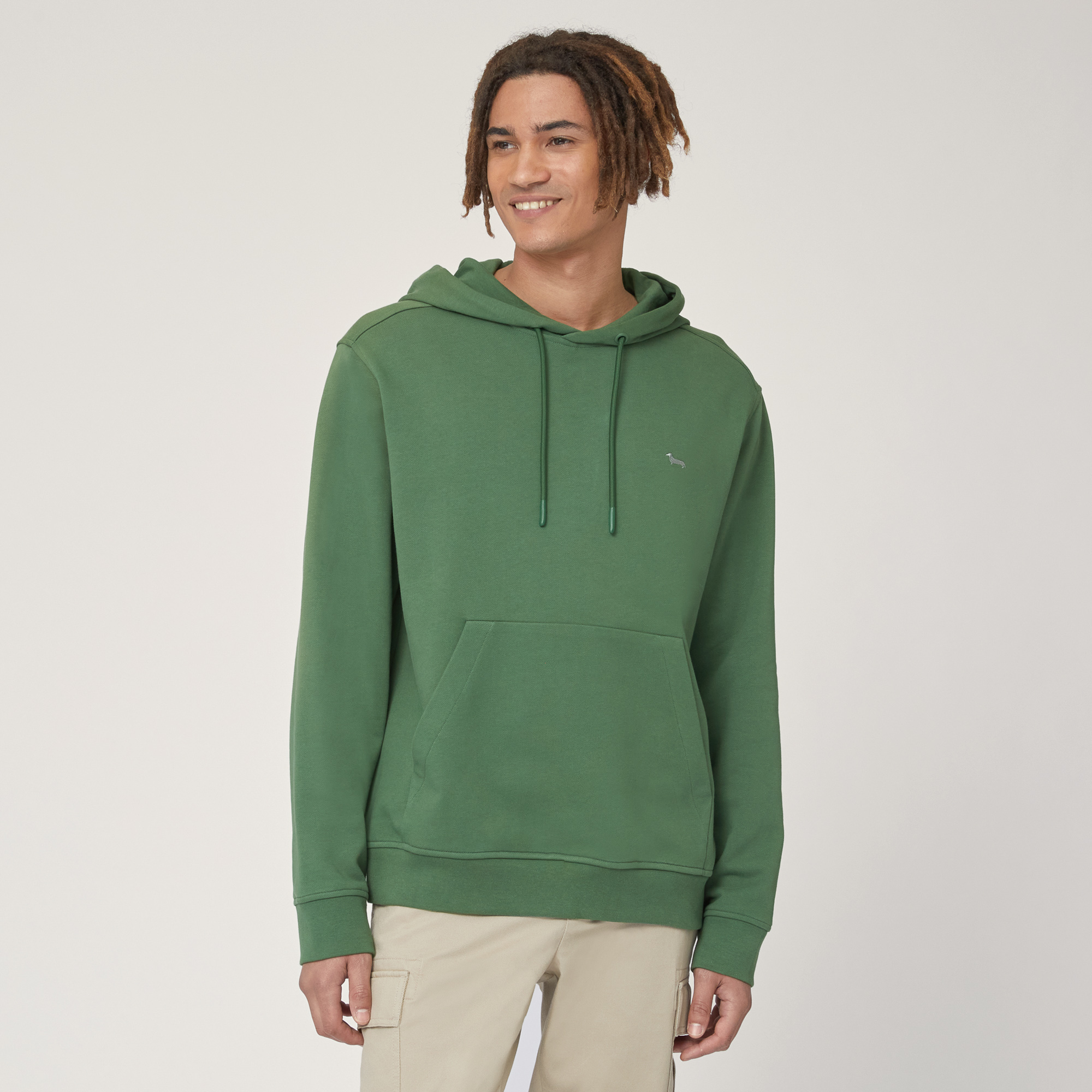 Hoodie with Dachshund, Green, large image number 0