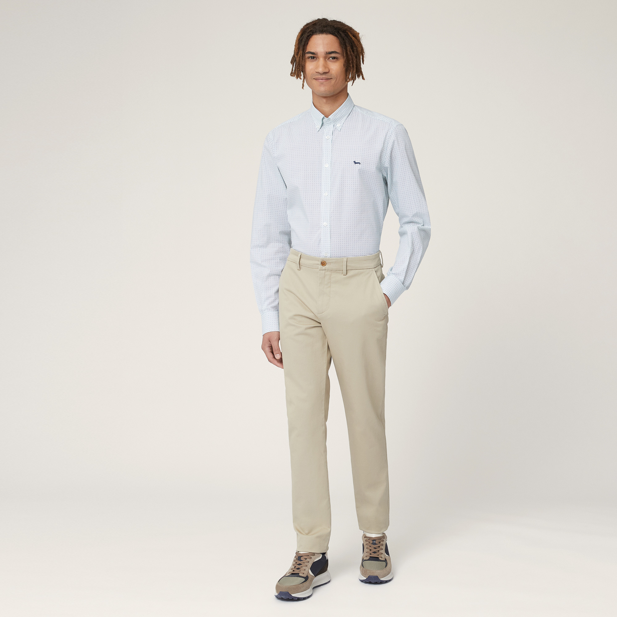 Narrow Chino Pants, Beige, large image number 3