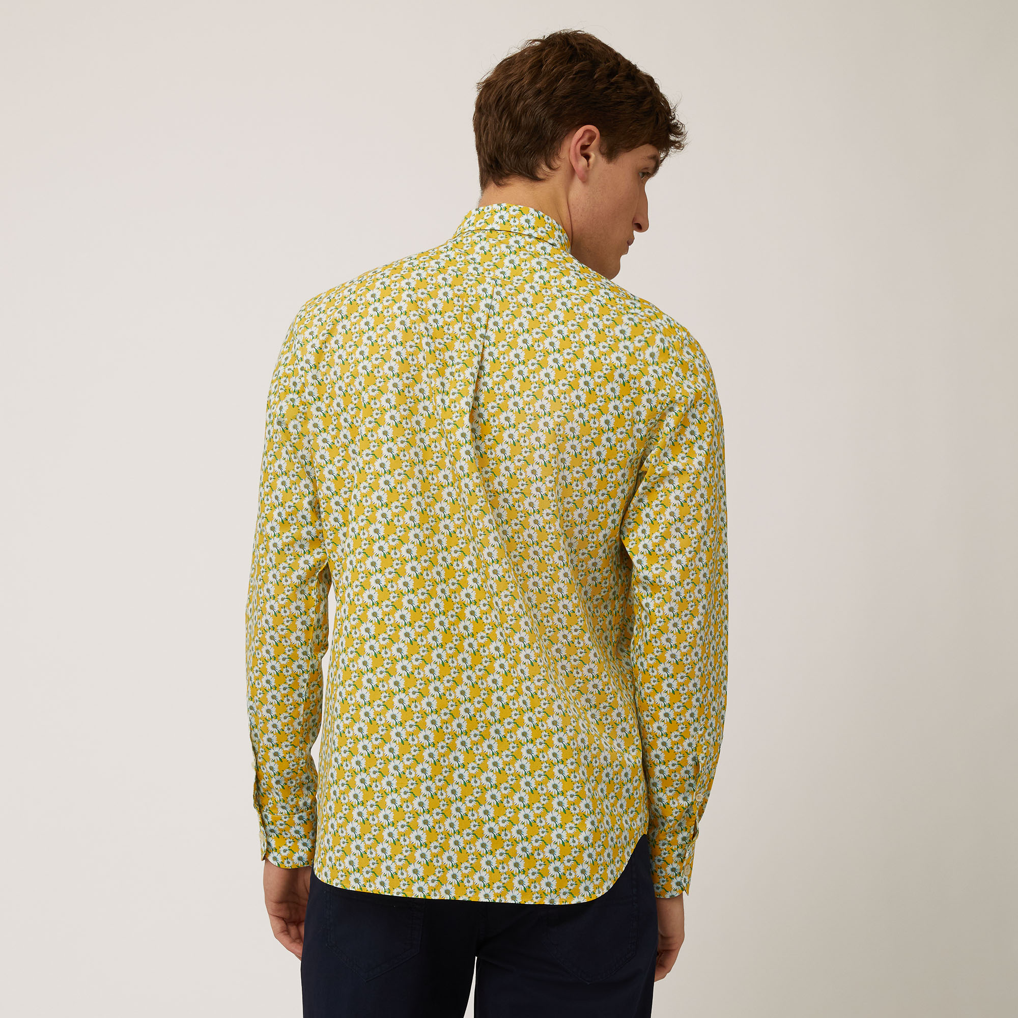 Camicia Margherite All Over, Canary Yellow, large image number 1