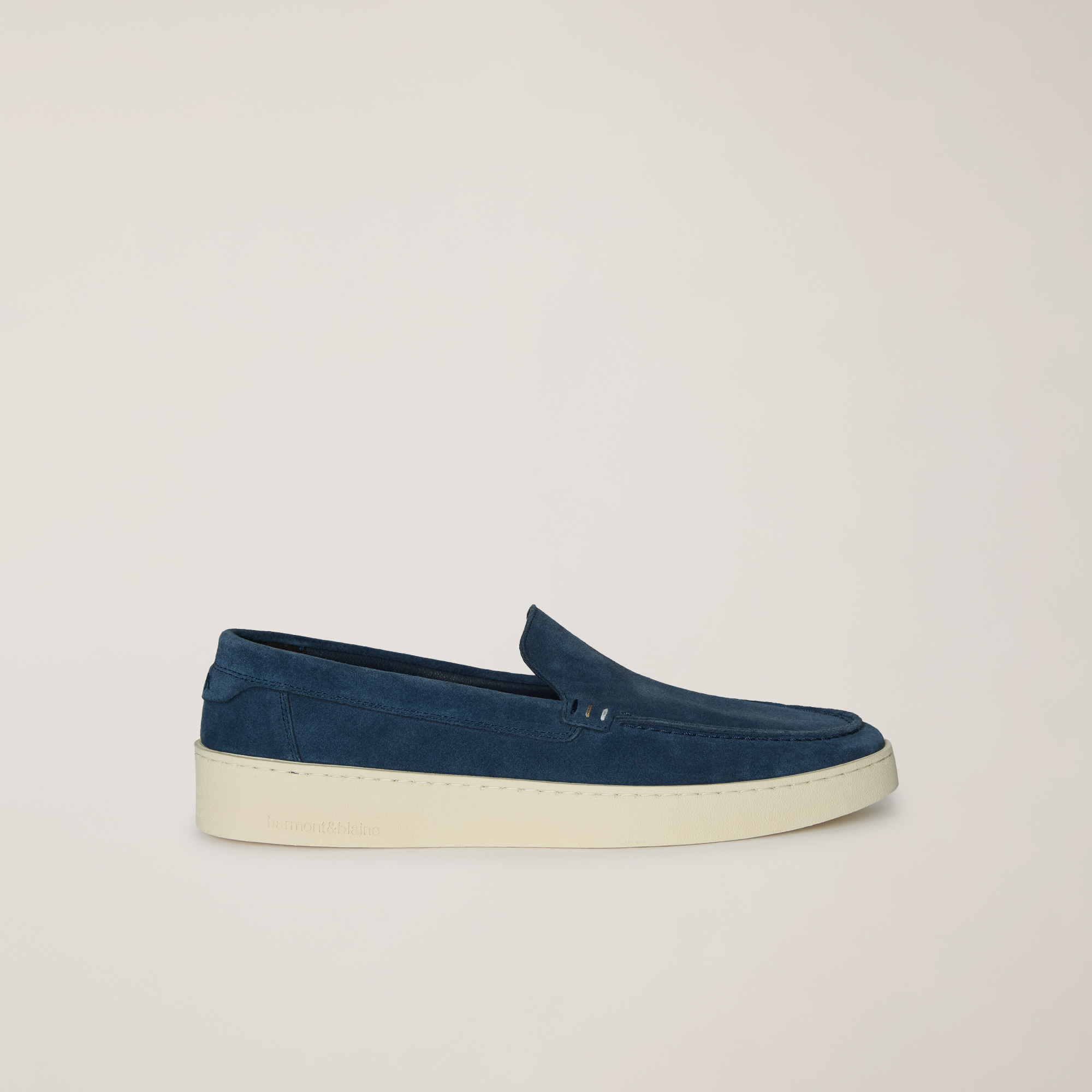 Mixed-material sneaker, Blue, large