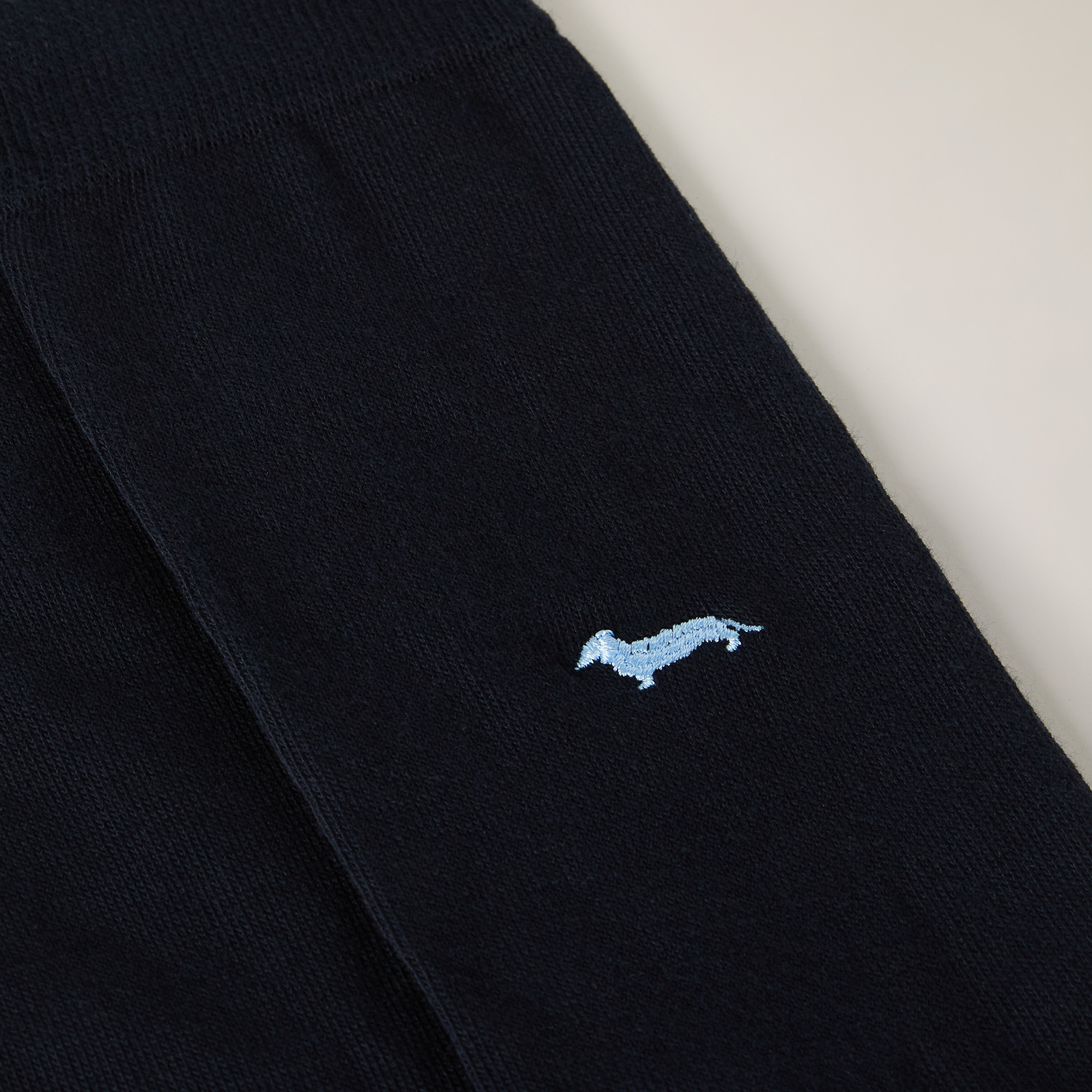 Short Socks with Dachshund, Navy Blue, large image number 1