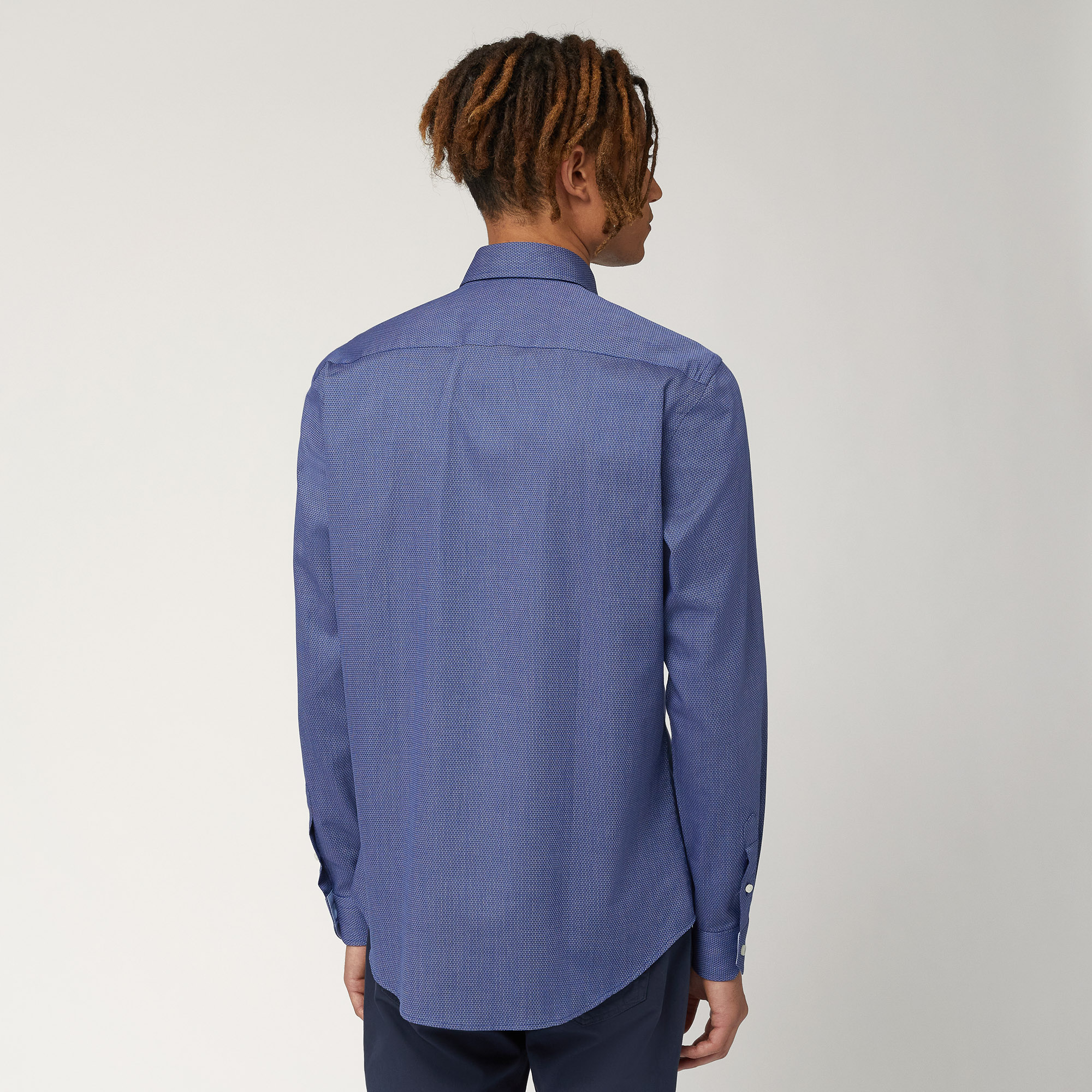 Pure Cotton Shirt, Blue, large image number 1