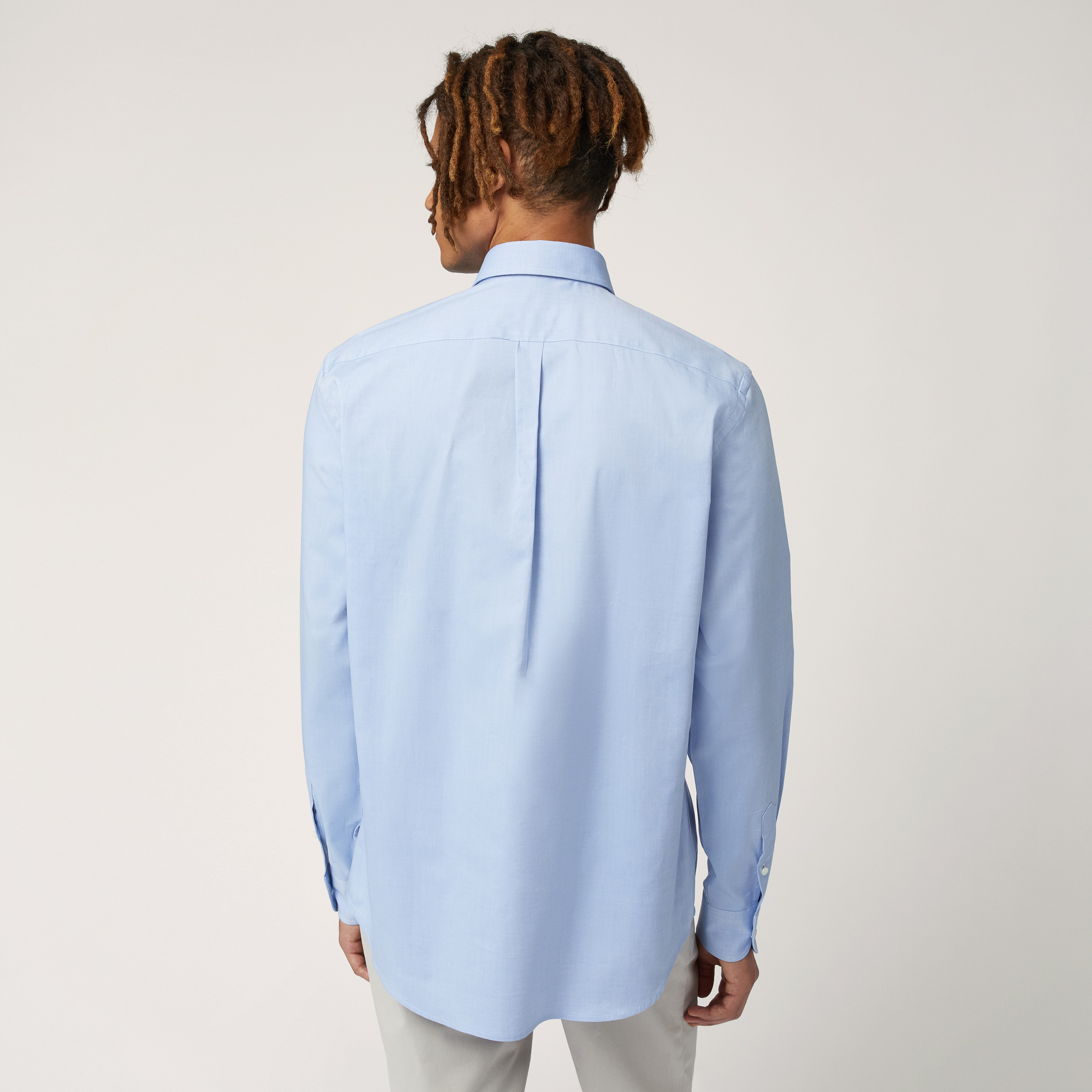 Solid-Colored Cotton Shirt