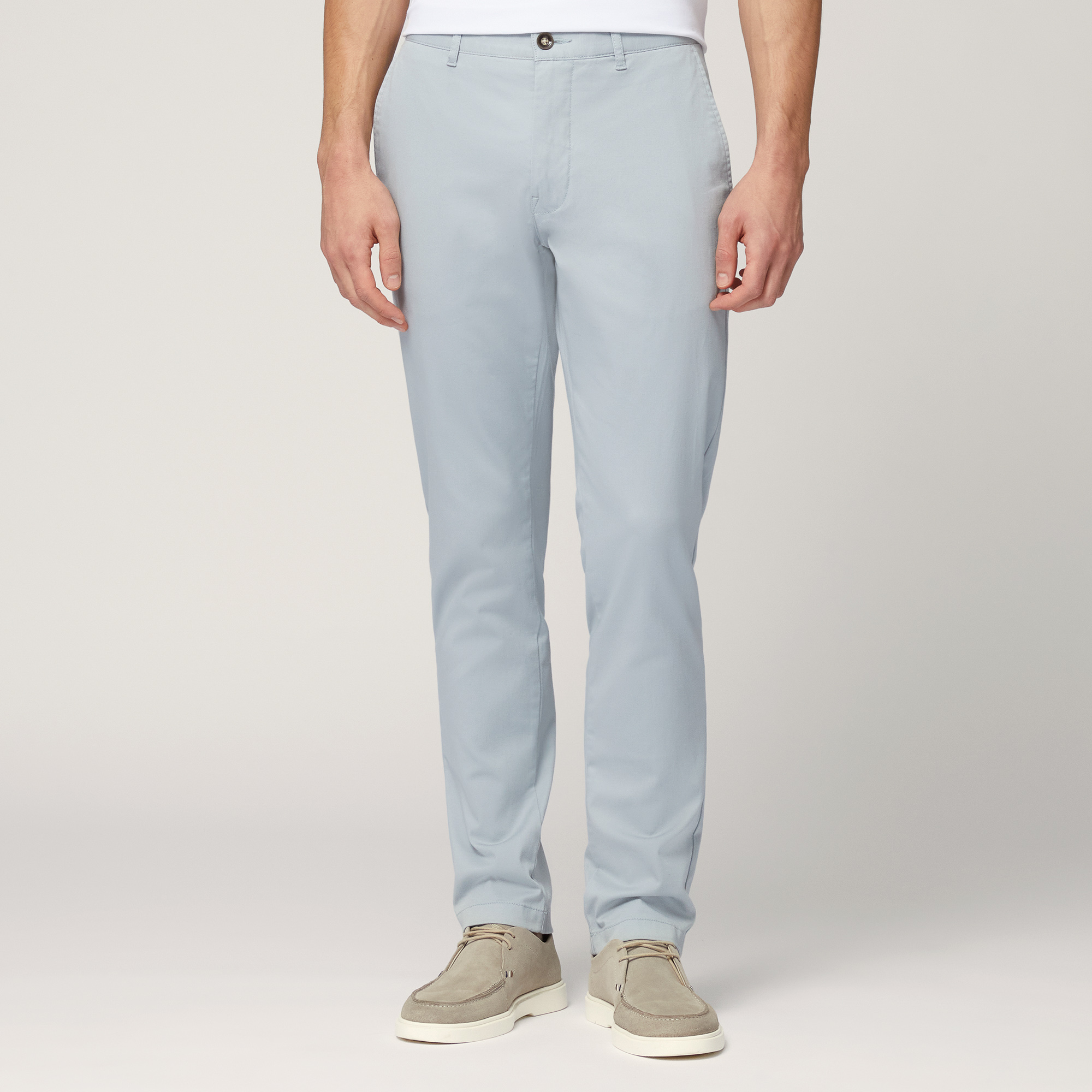 Twill Chino Pants, Light Grey, large image number 0