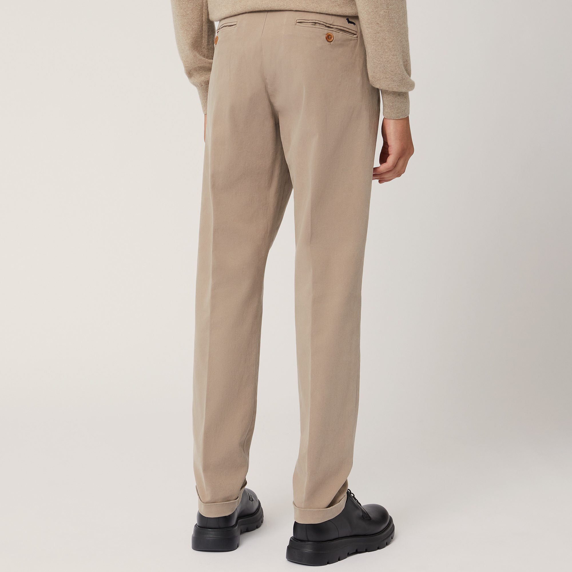 Chino Pants with Pleats, Beige, large image number 1