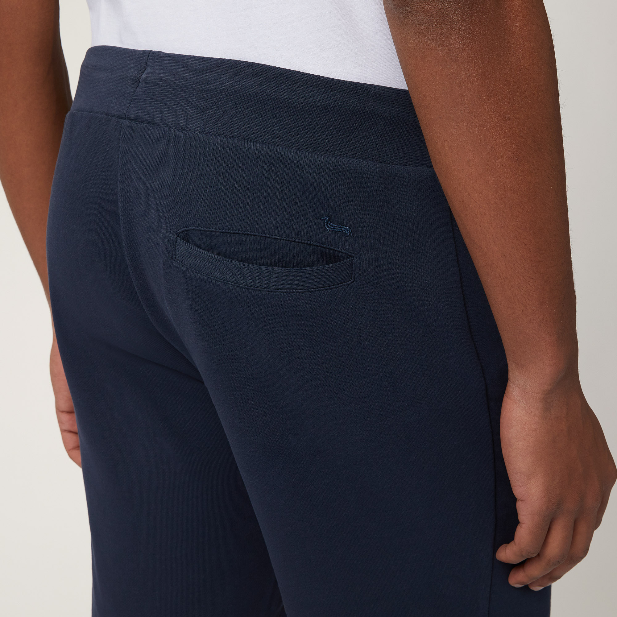 Cotton Sporty Bermuda Shorts, Navy Blue, large image number 2