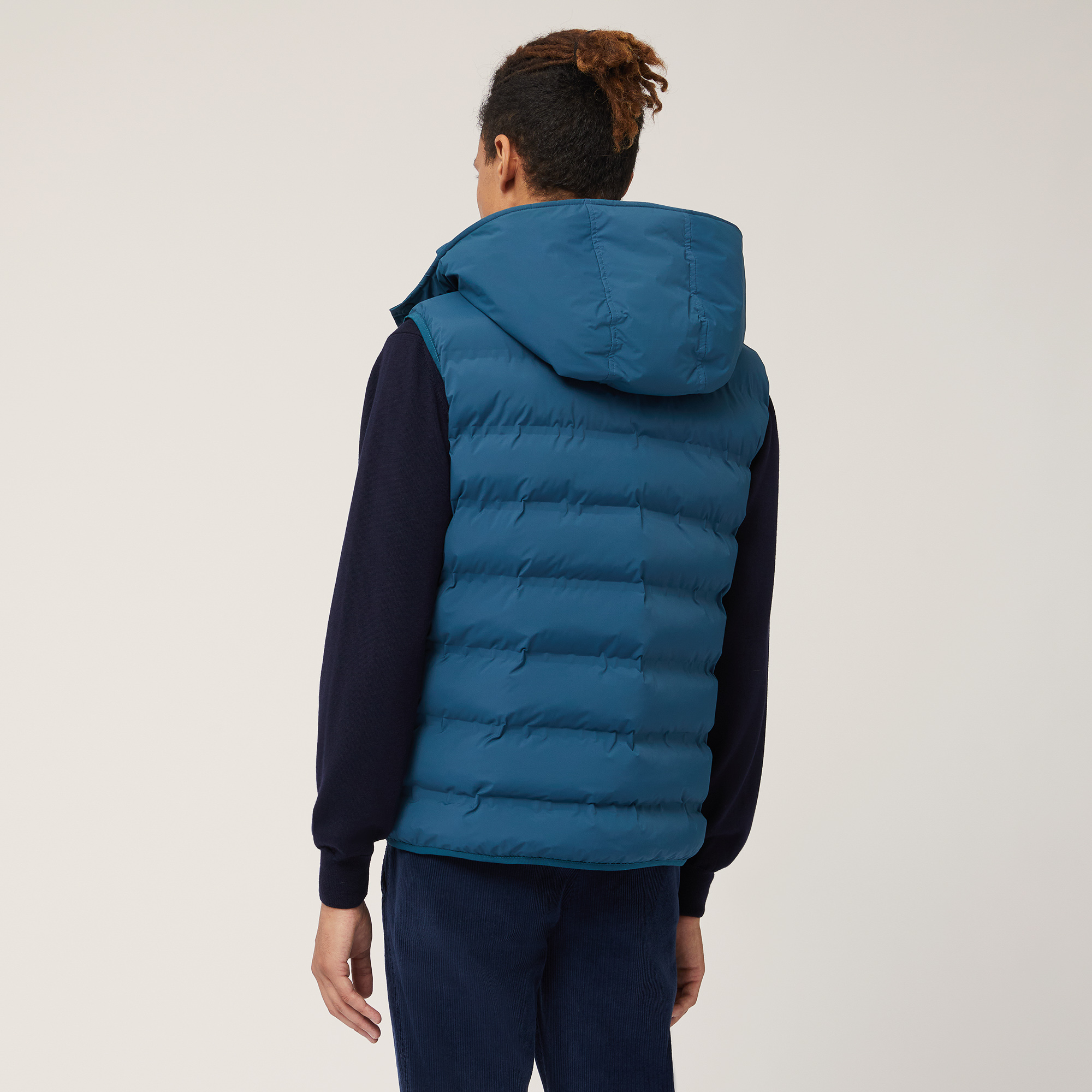 Gilet In Nylon Stretch, Bluette, large image number 1